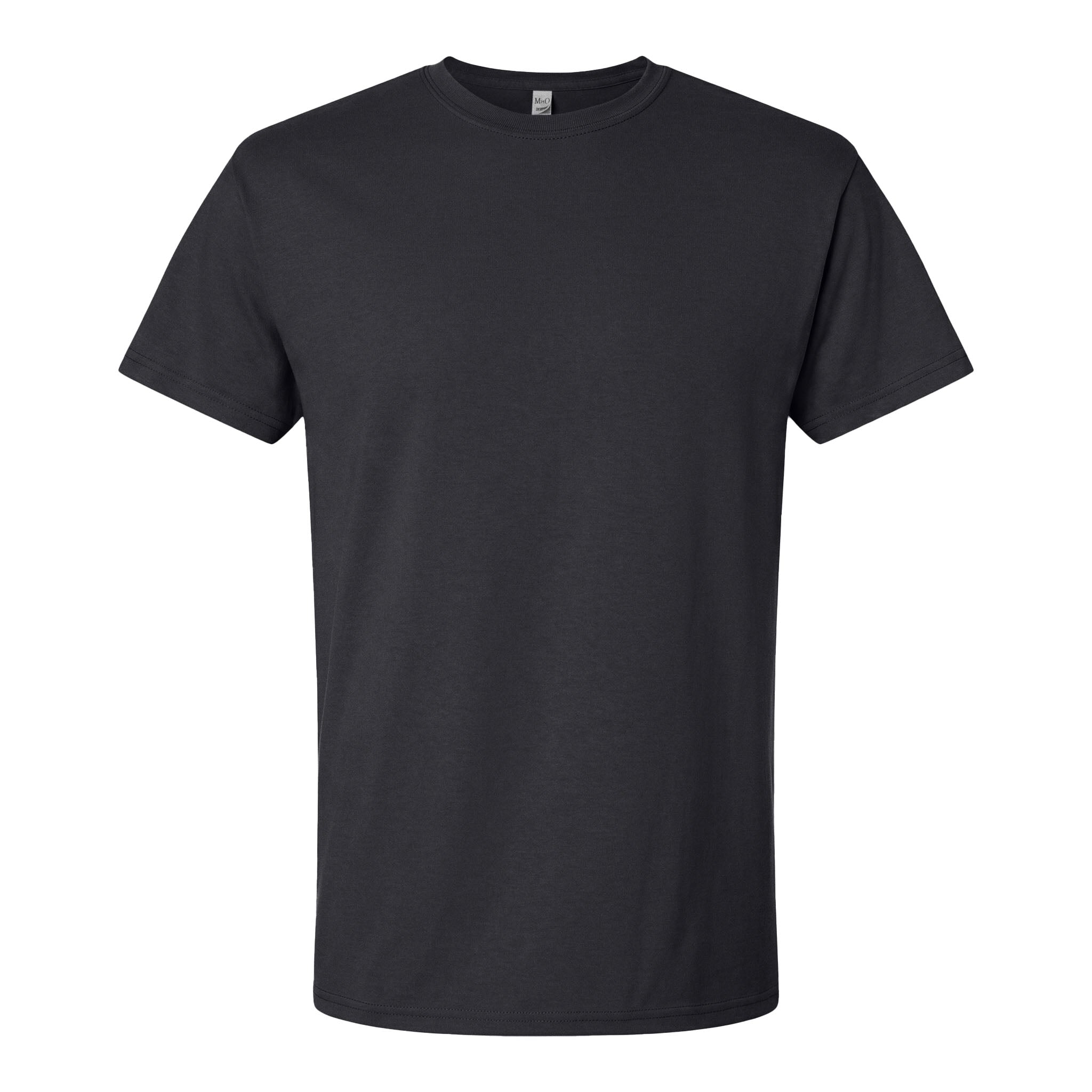 M&O 4800 custom short sleeve t-shirt in black, front view
