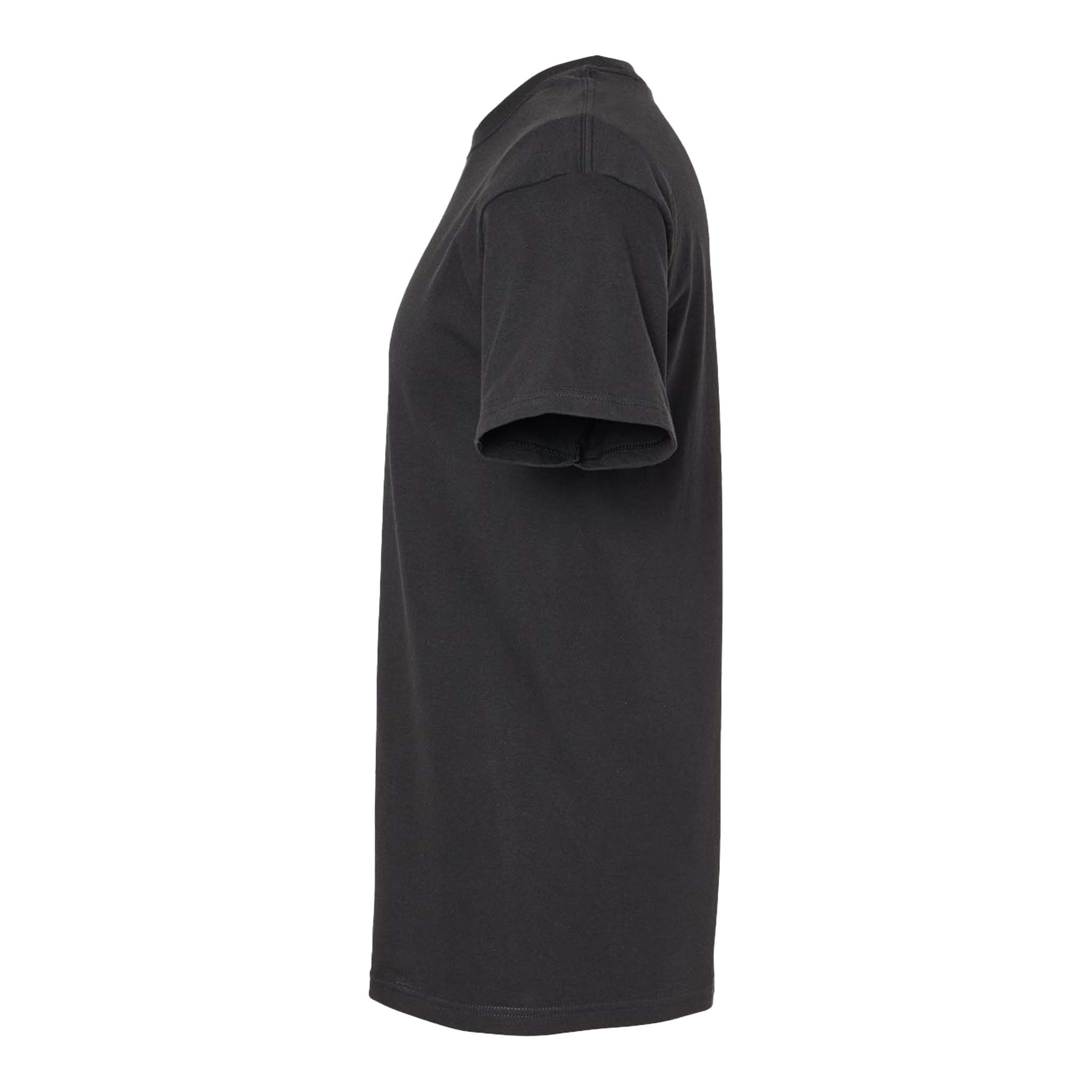 M&O 4800 custom short sleeve t-shirt in black, left side view