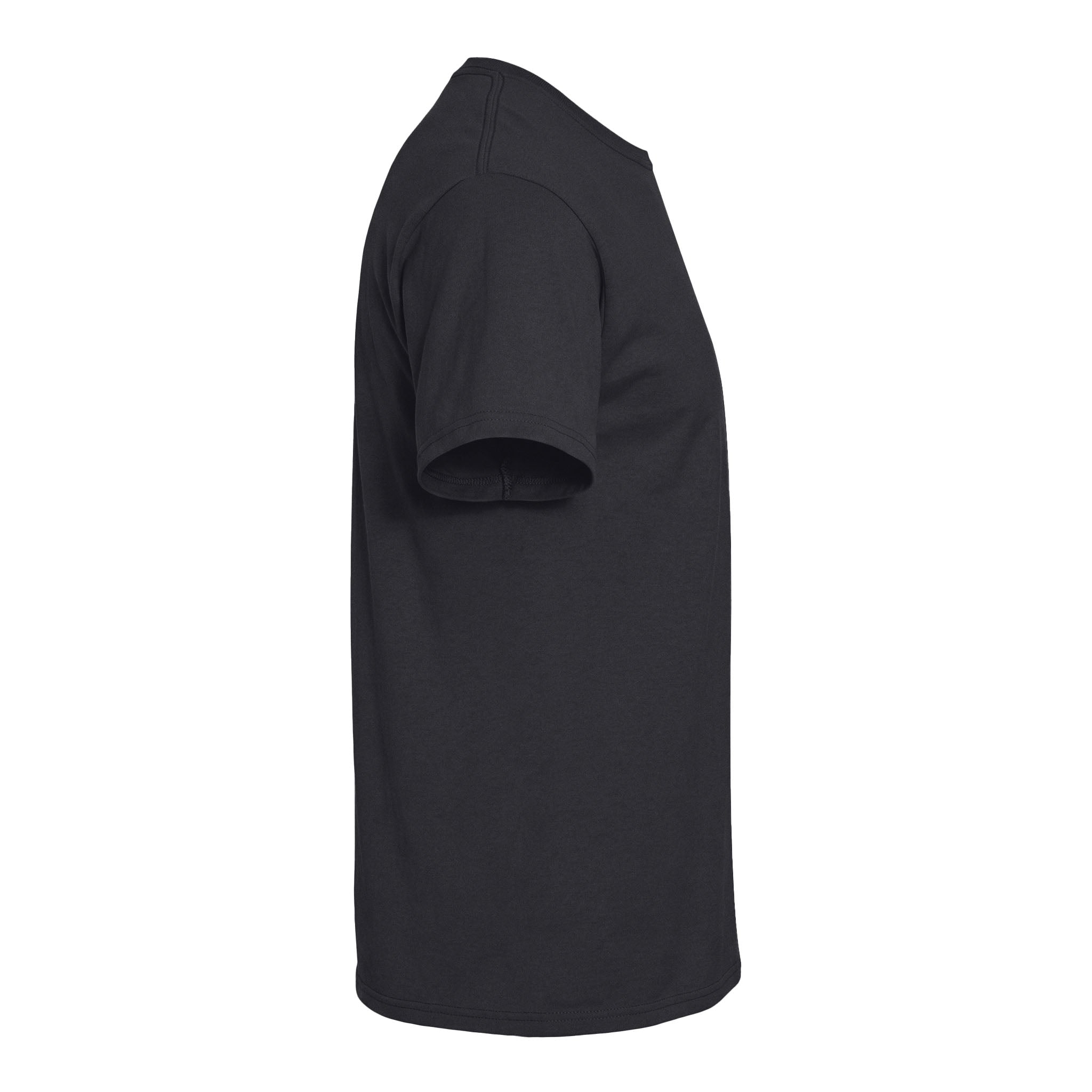 M&O 4800 custom short sleeve t-shirt in black, right side view