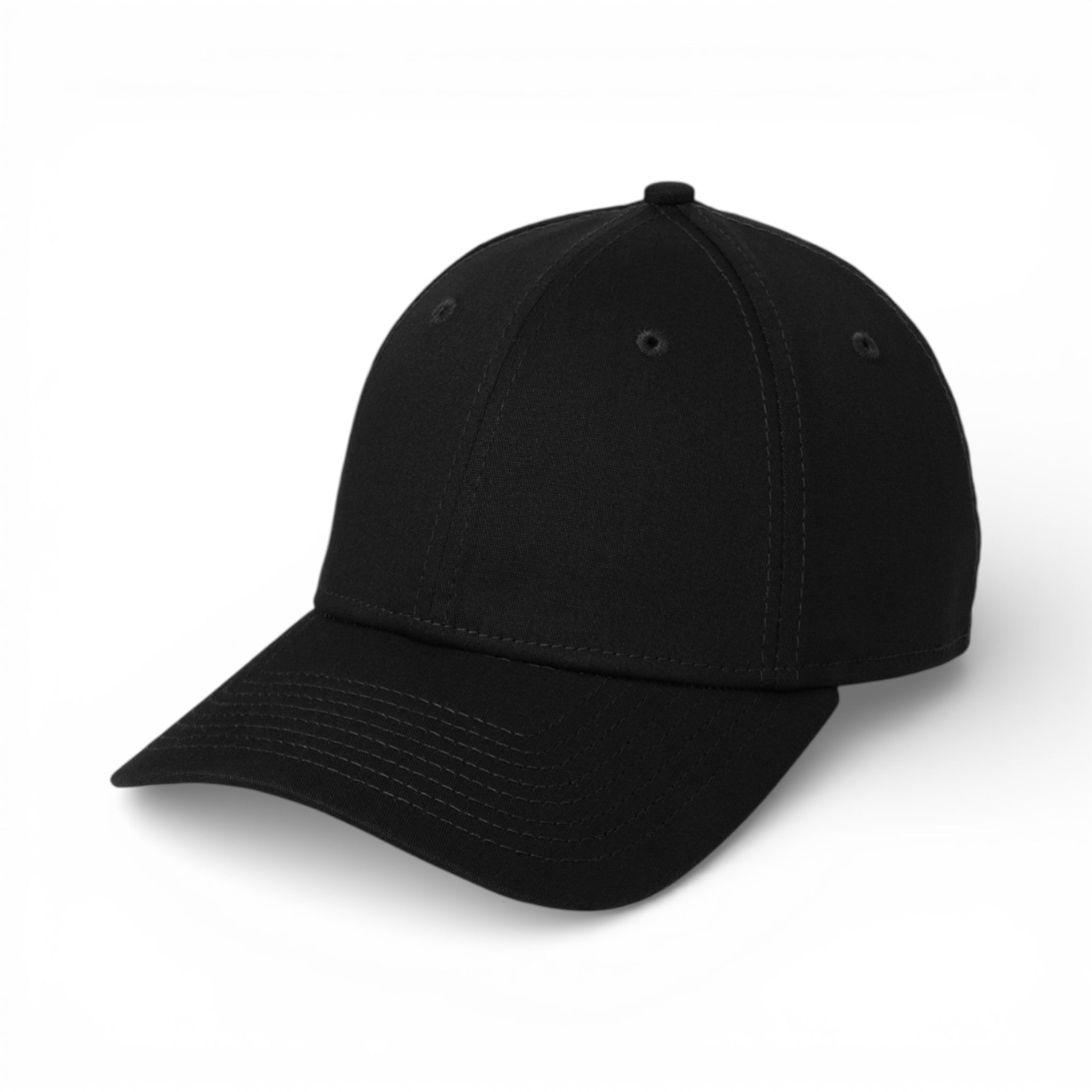 Left side view of New Era NE1000 custom hat in black