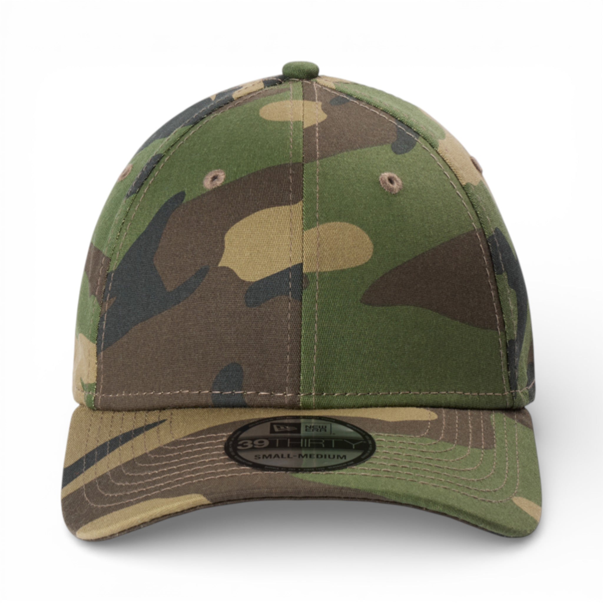 Front view of New Era NE1000 custom hat in camo