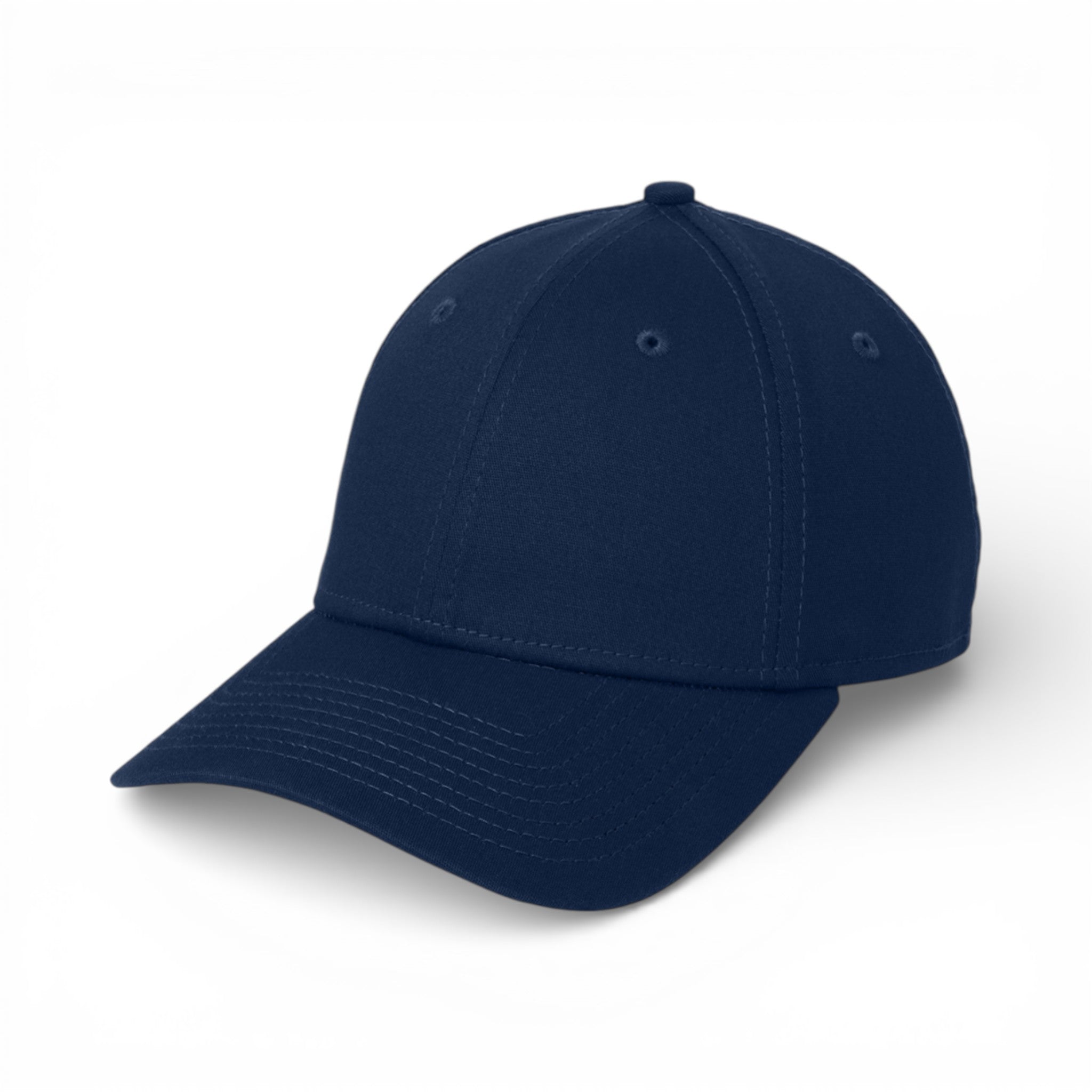 Left side view of New Era NE1000 custom hat in deep navy