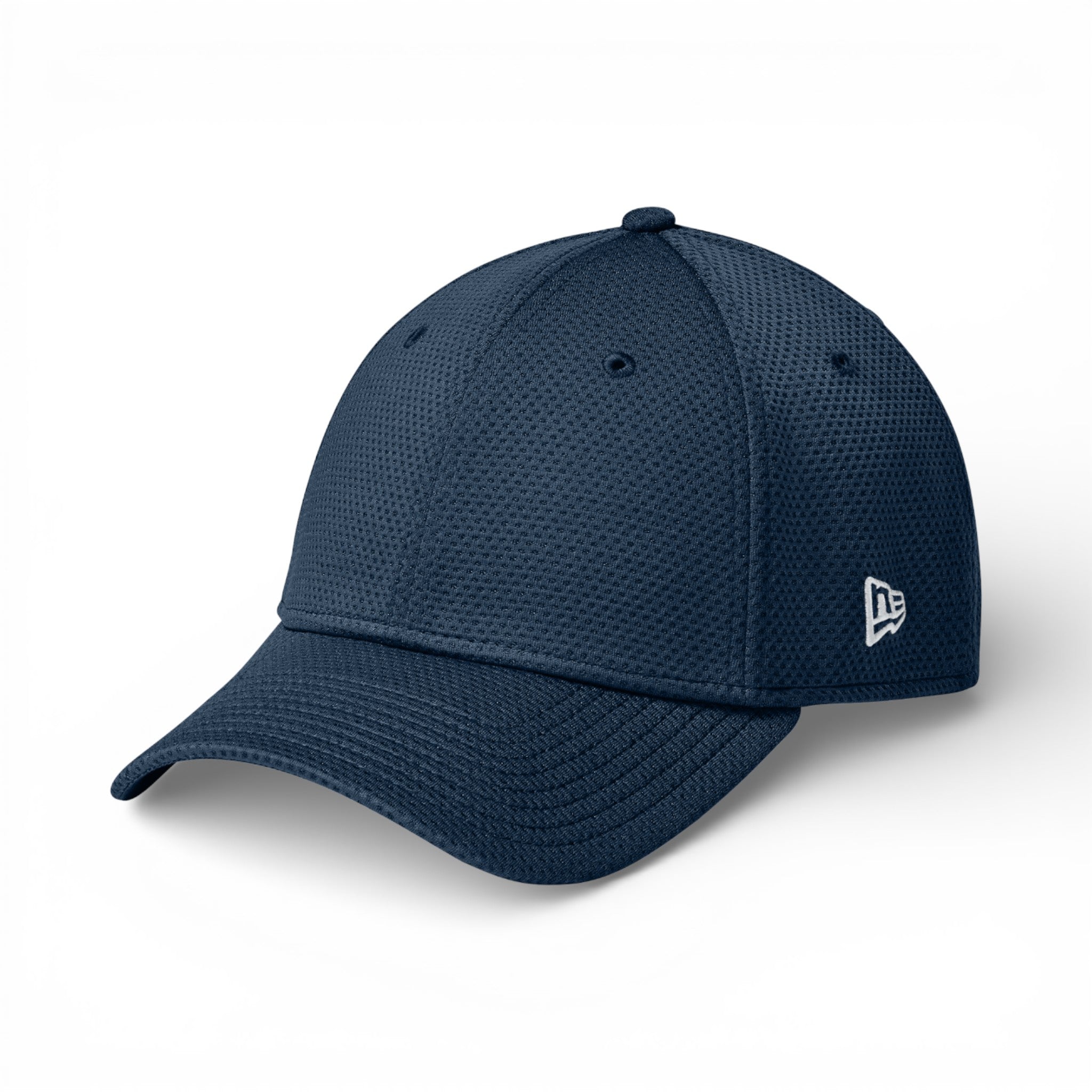 Left side view of New Era NE1090 custom hat in flag league navy