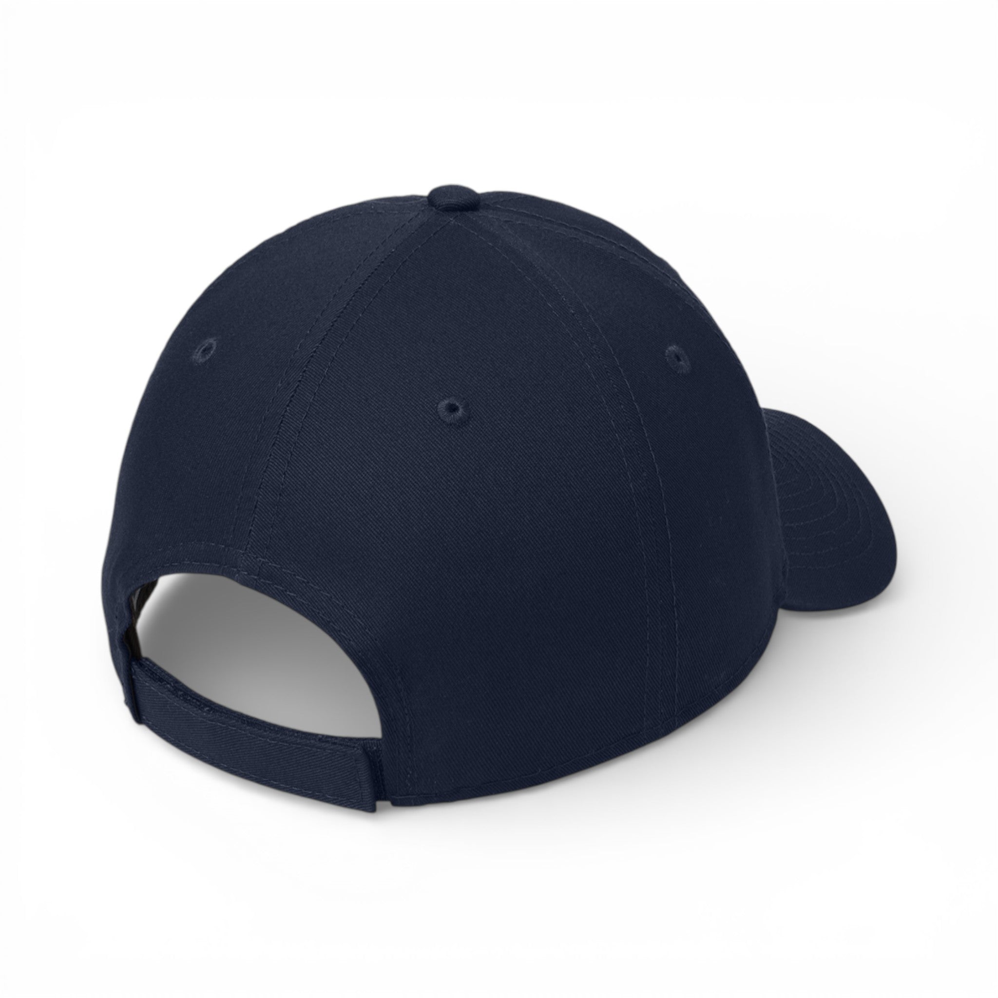 Back view of New Era NE200 custom hat in deep navy