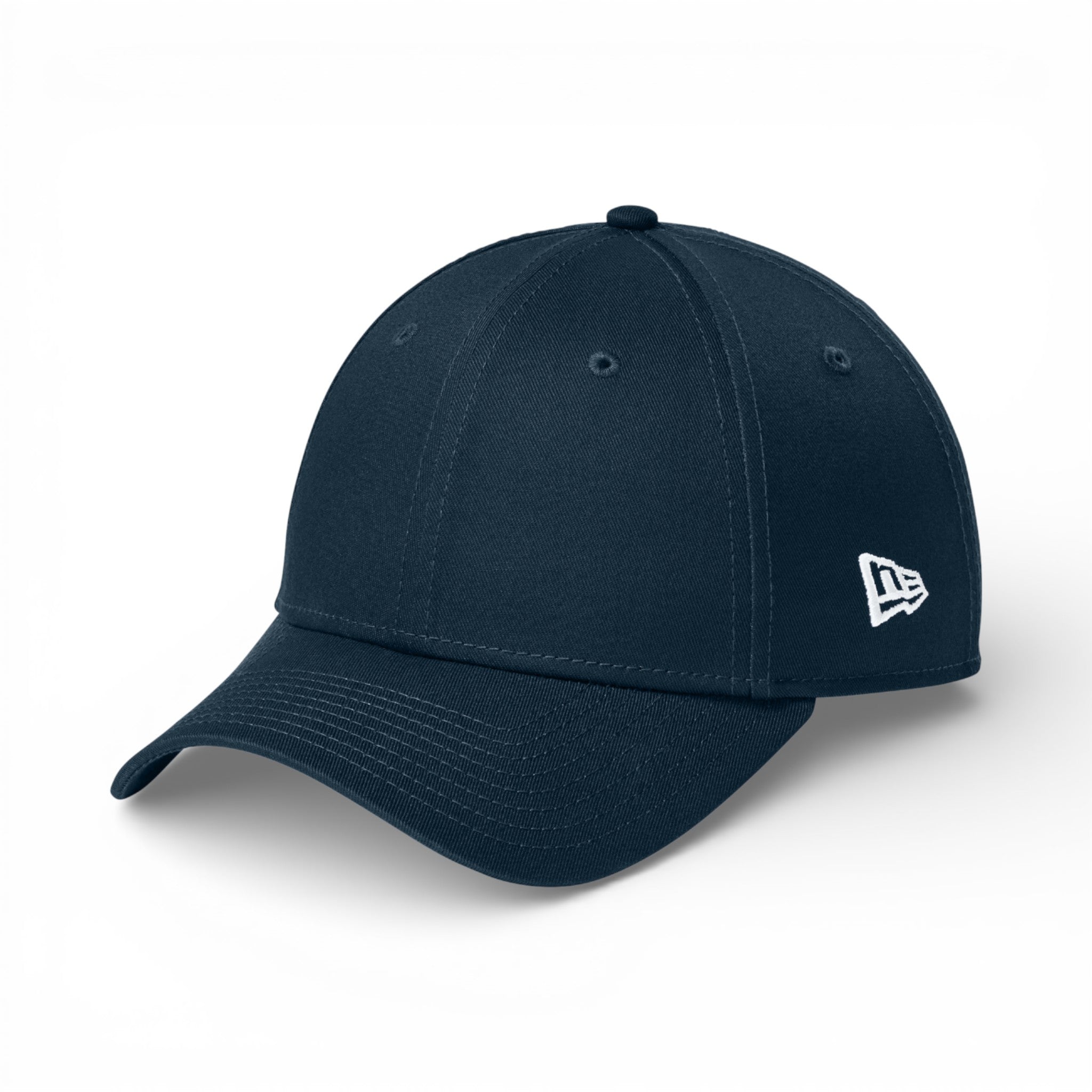 Left side view of New Era NE200 custom hat in flag deep navy