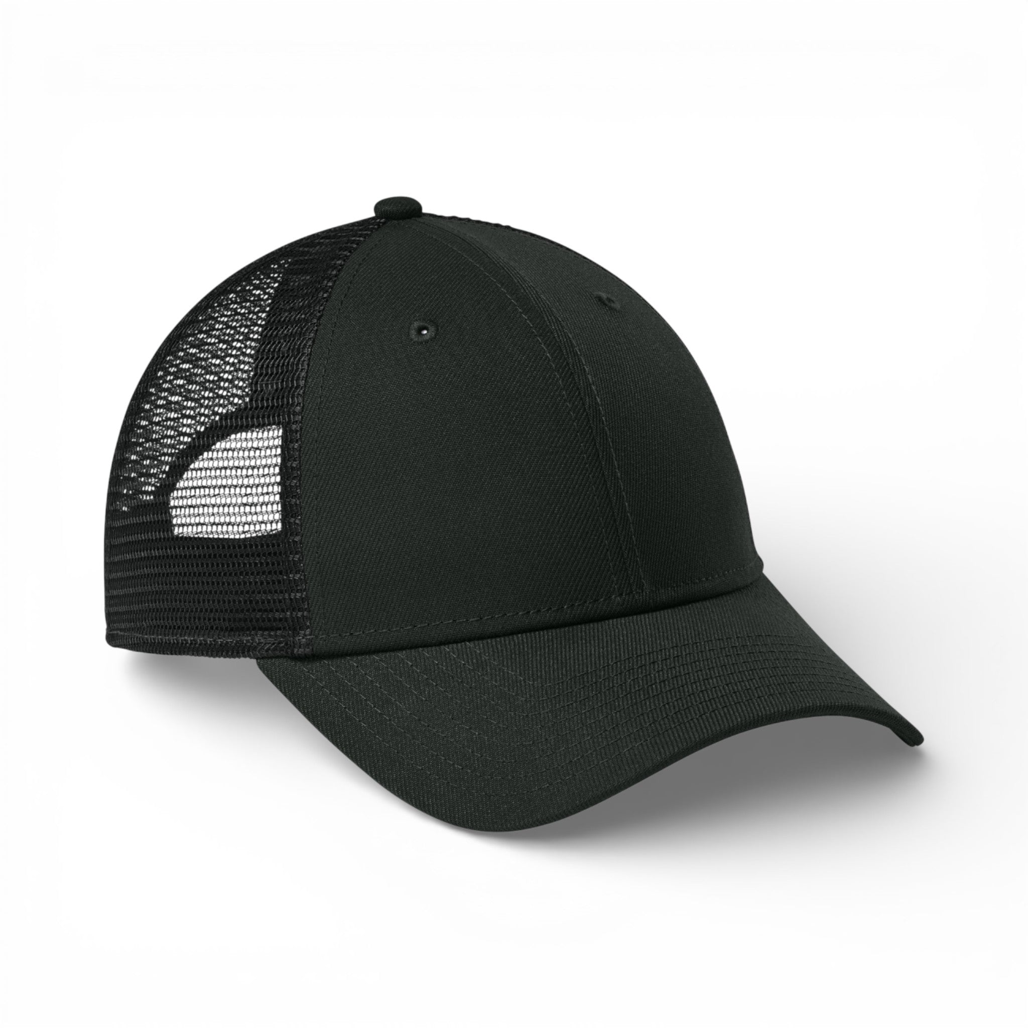 Right side view of New Era NE208 custom hat in flag black