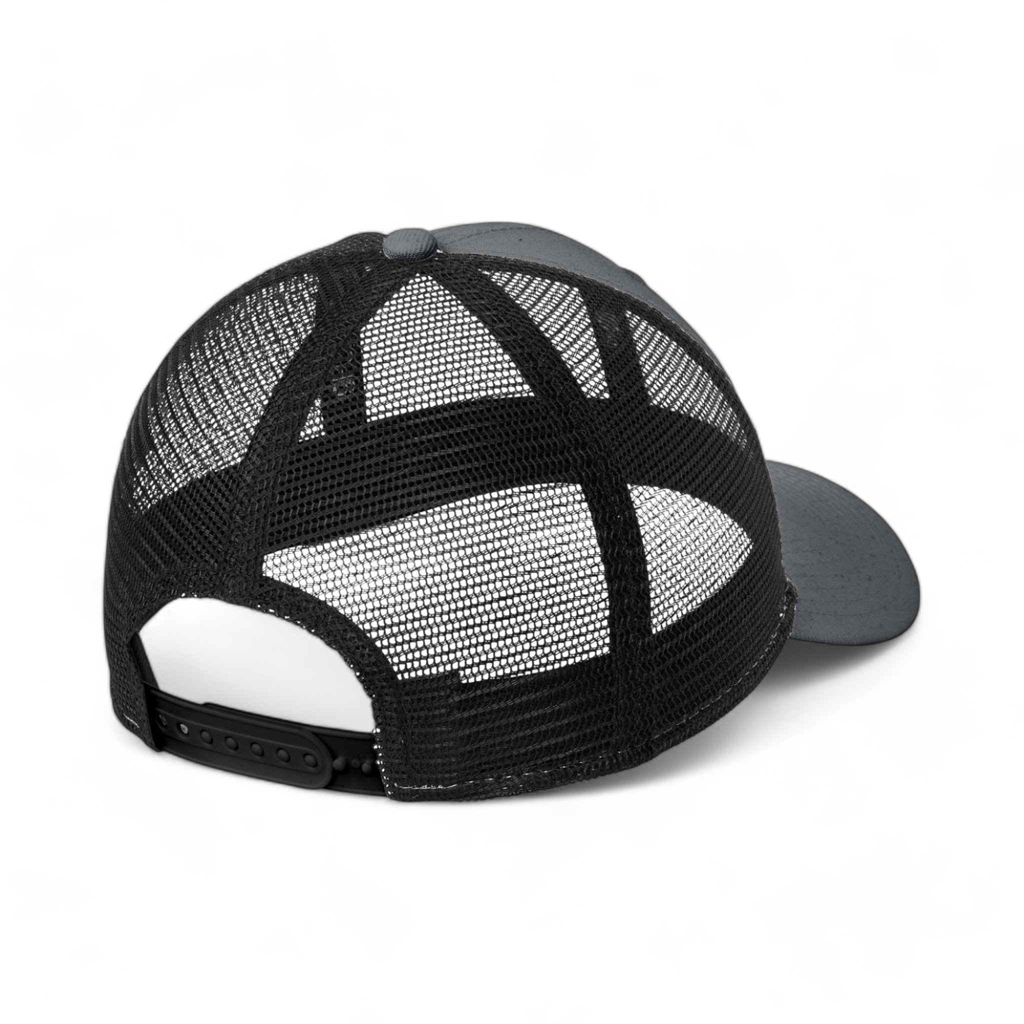 Back view of New Era NE208 custom hat in graphite