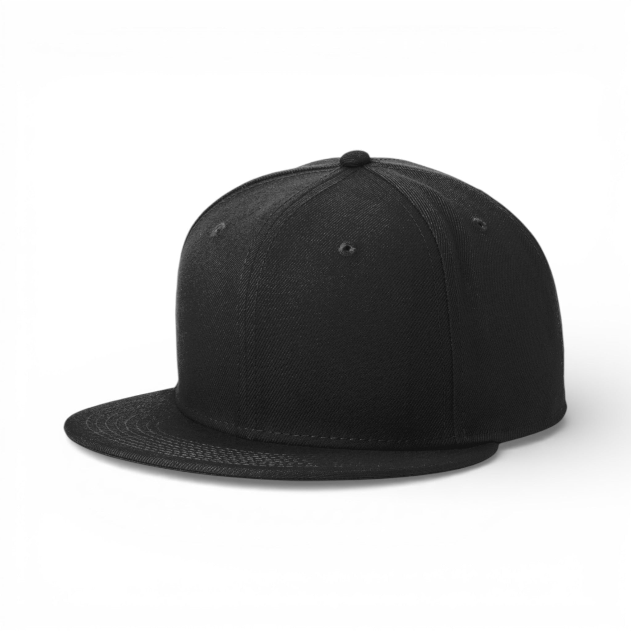 Left side view of New Era NE4020 custom hat in black