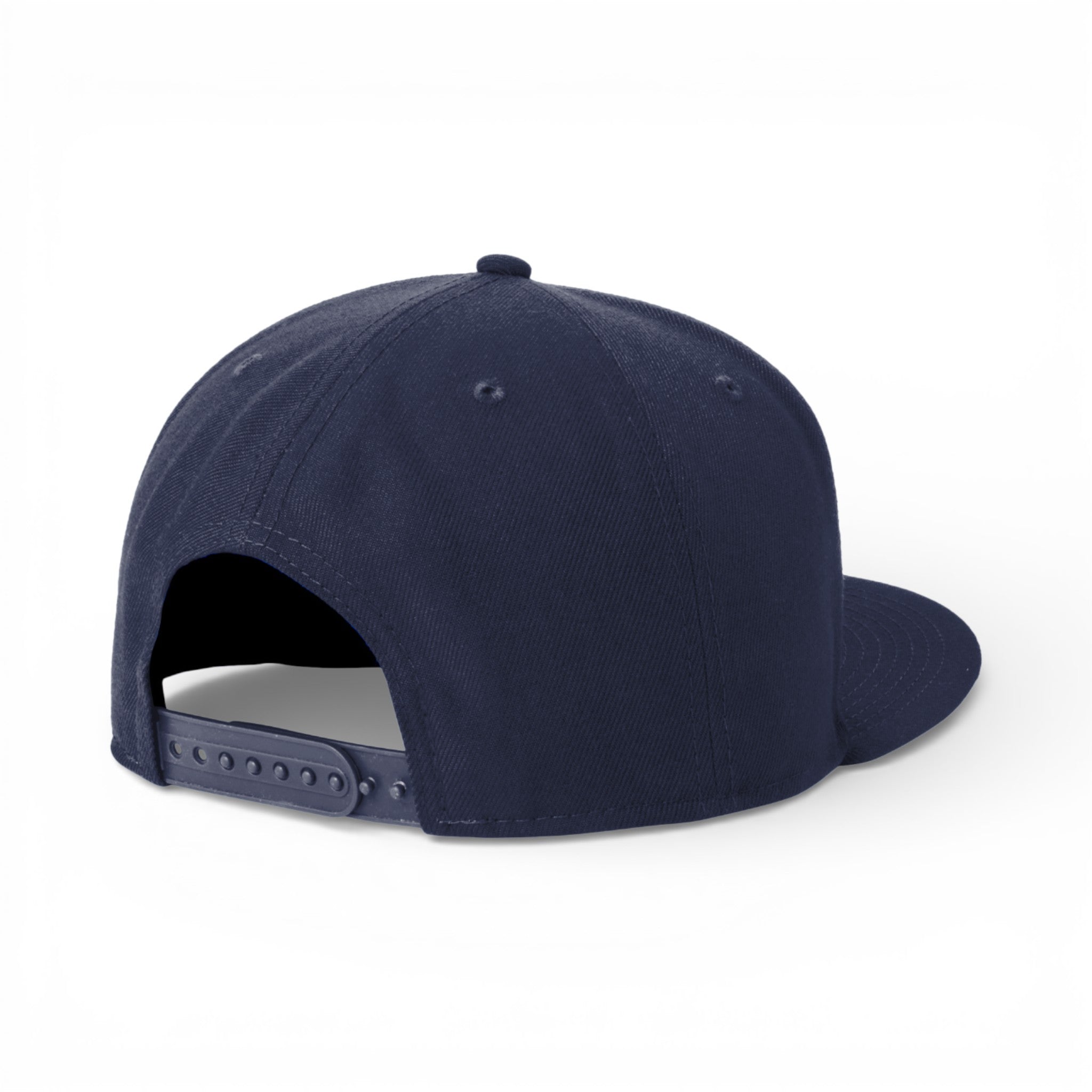 Back view of New Era NE4020 custom hat in deep navy