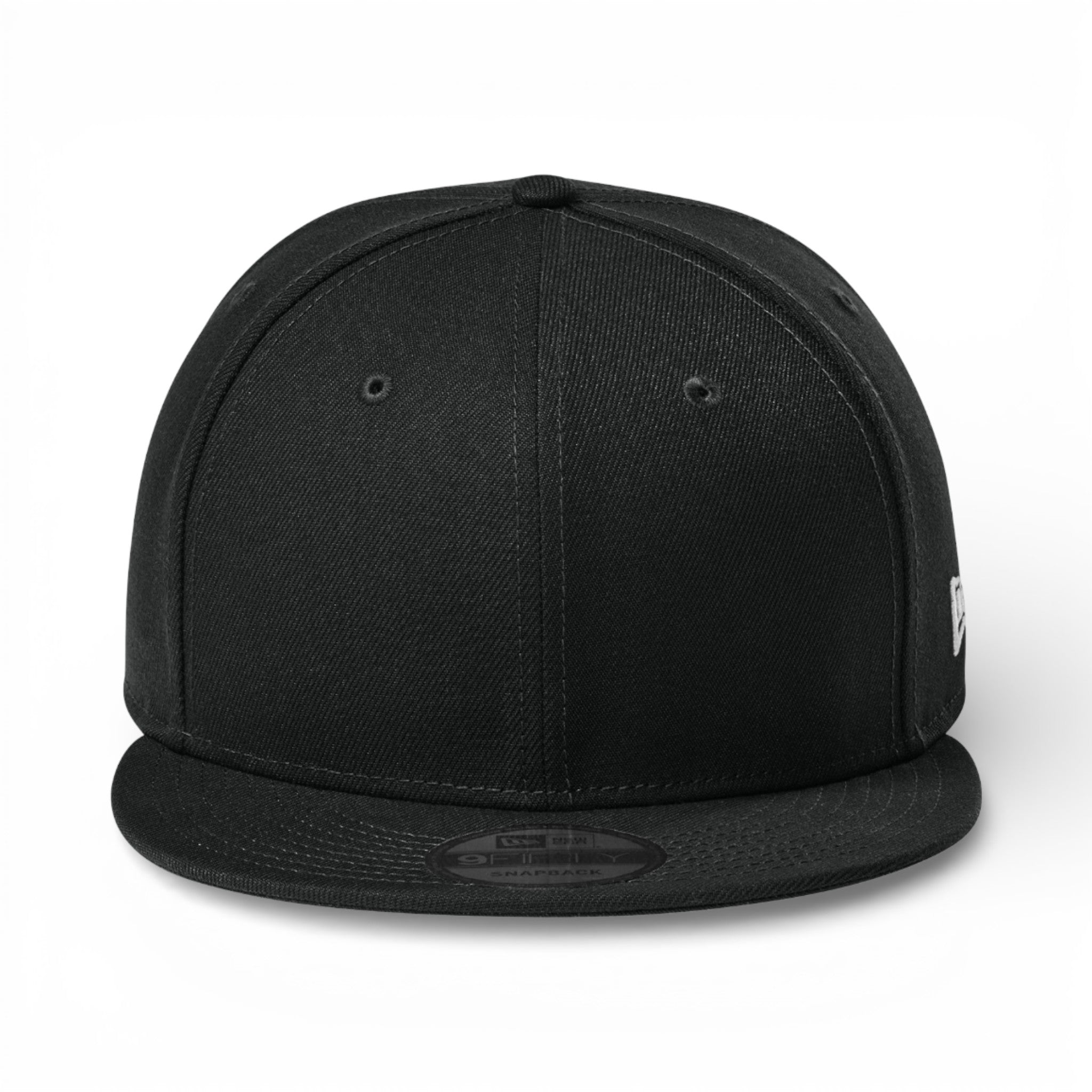 Front view of New Era NE4020 custom hat in flag black