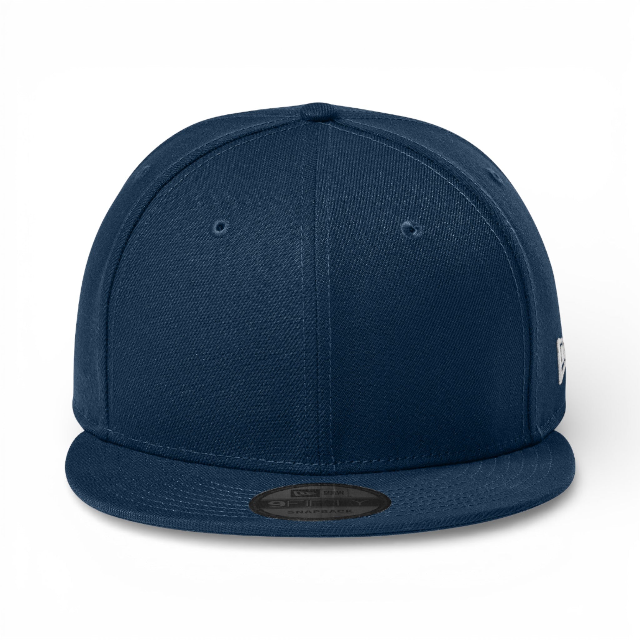 Front view of New Era NE4020 custom hat in flag deep navy