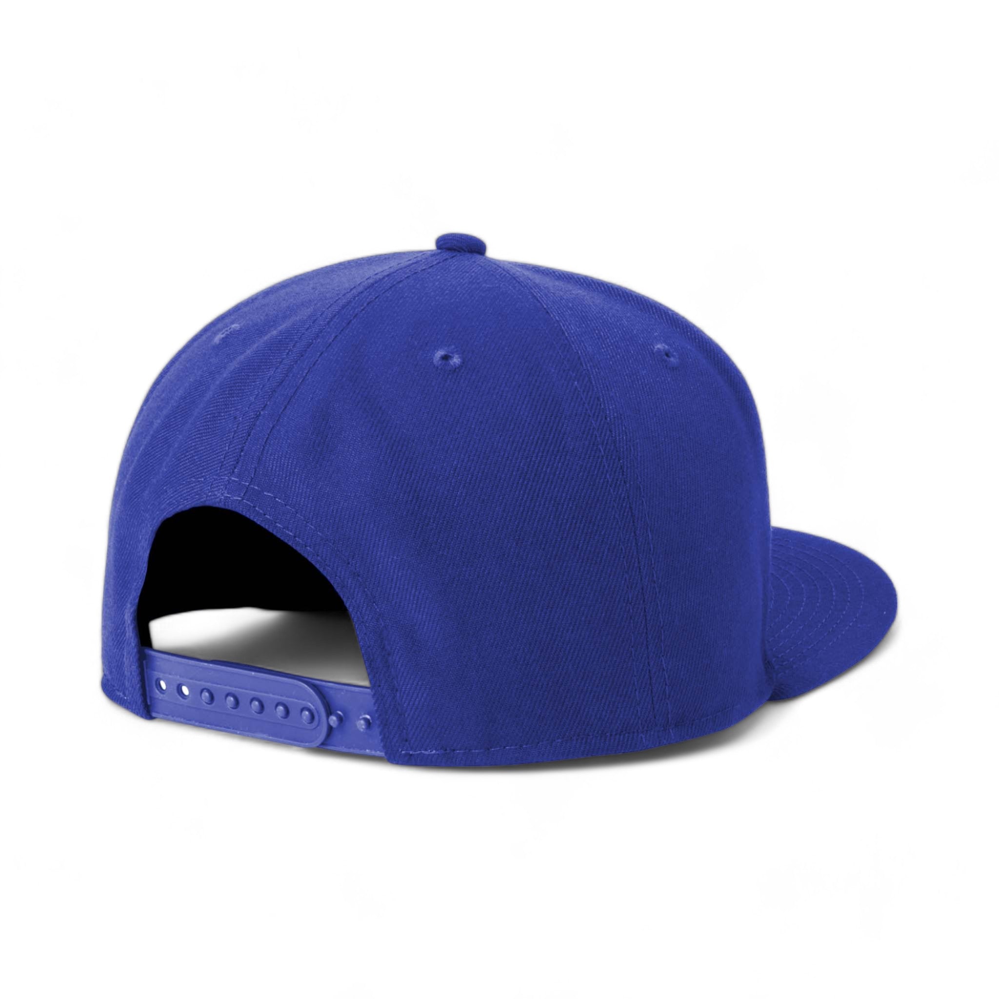 Back view of New Era NE4020 custom hat in royal