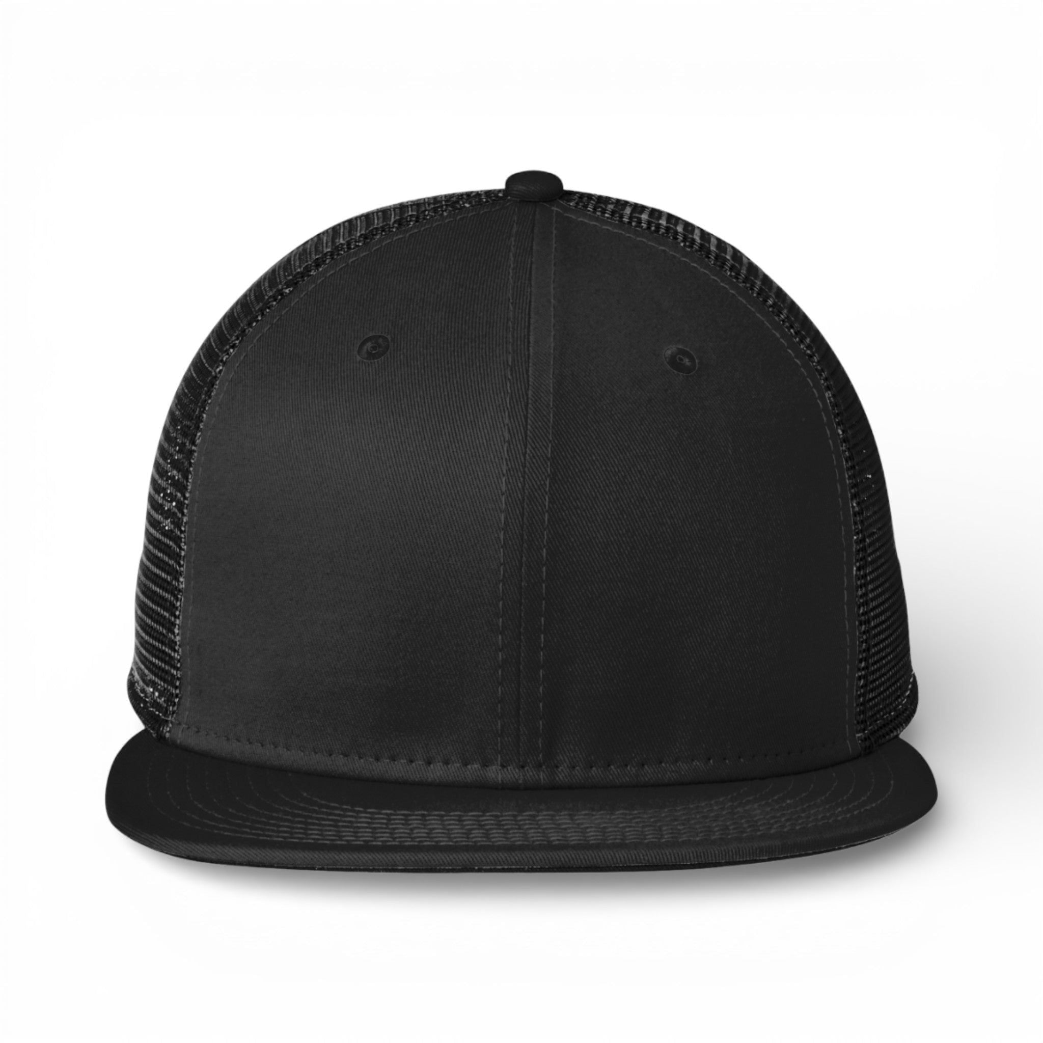 PVC patch preview of New Era NE4030 custom hat in black and black
