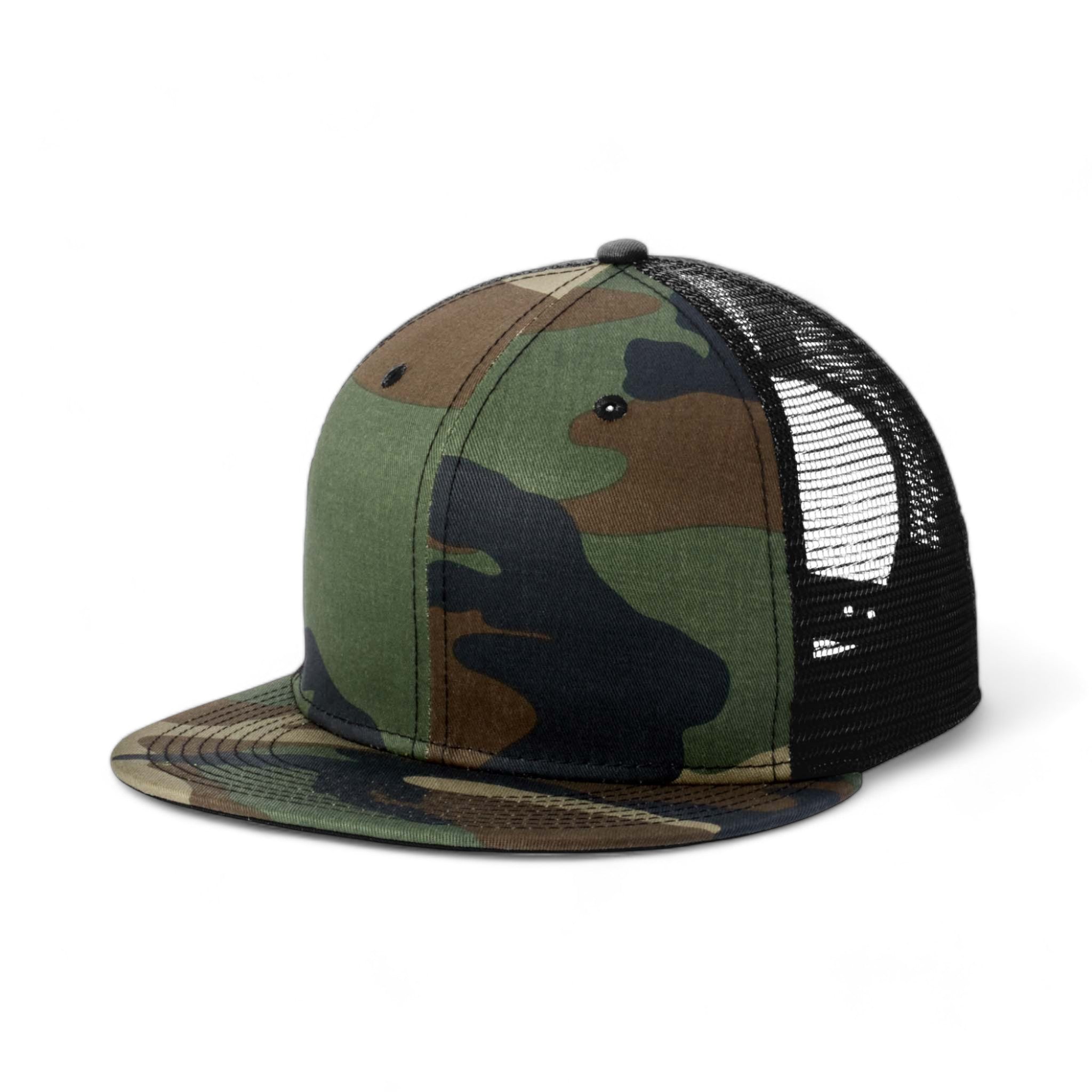 Side view of New Era NE4030 custom hat in camo and black