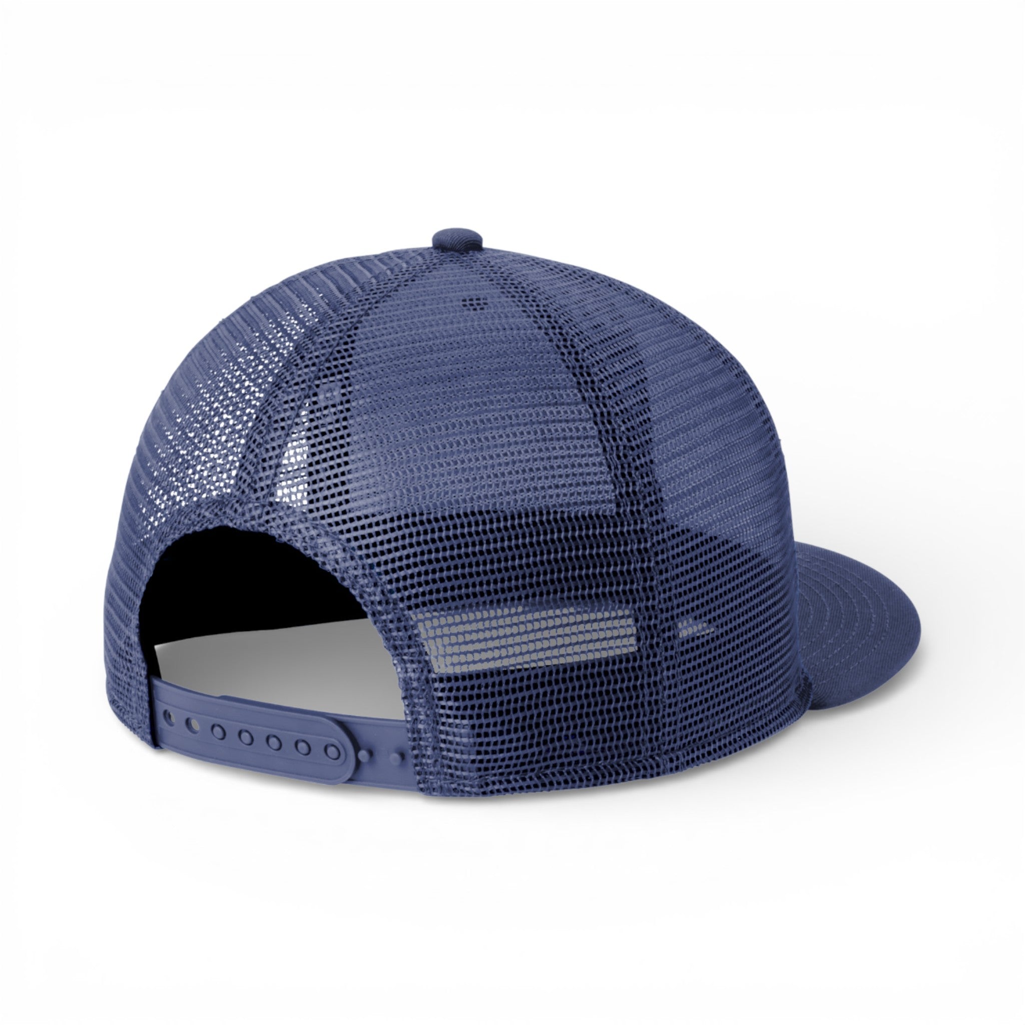 Back view of New Era NE4030 custom hat in deep navy and deep navy