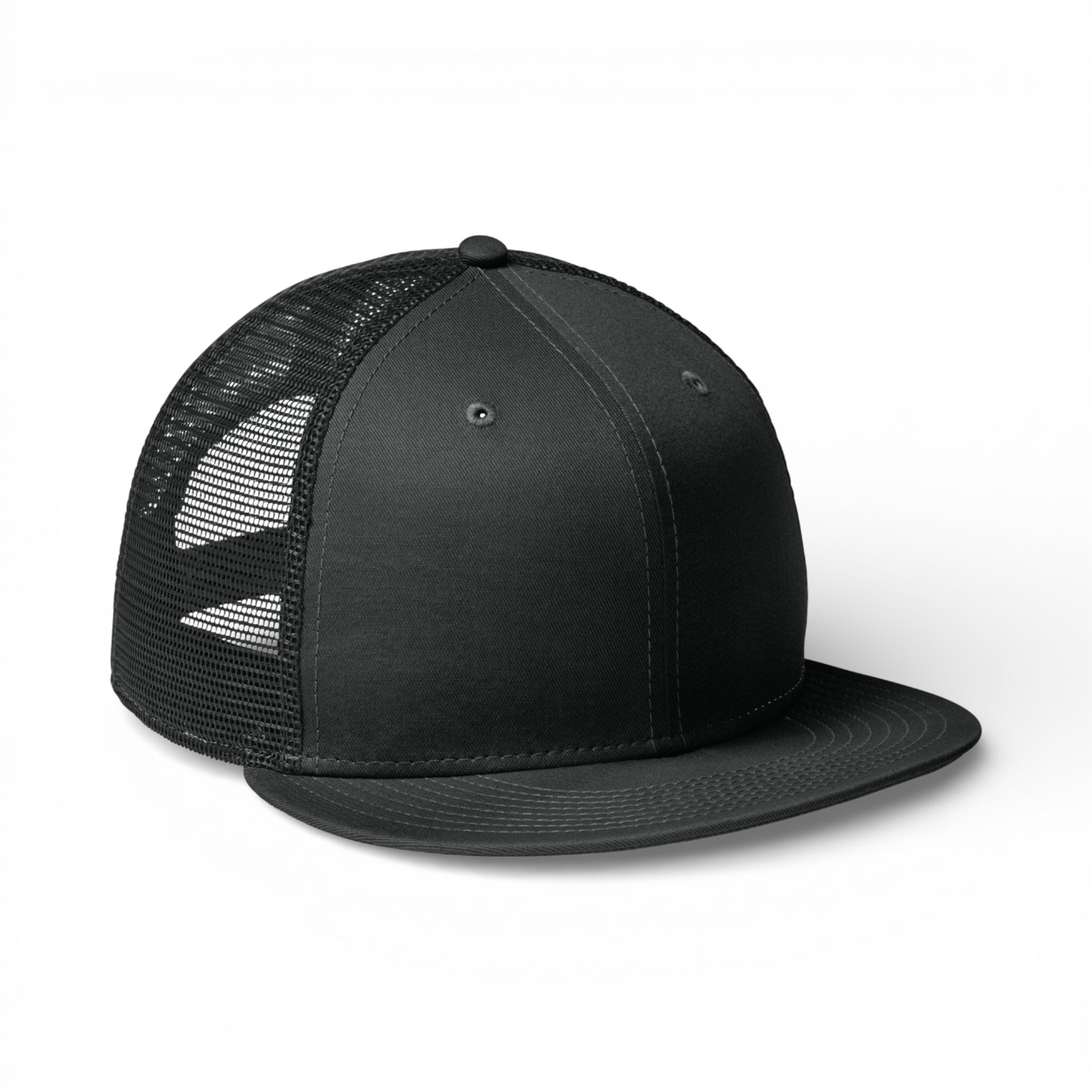 Right side view of New Era NE4030 custom hat in flag black and black