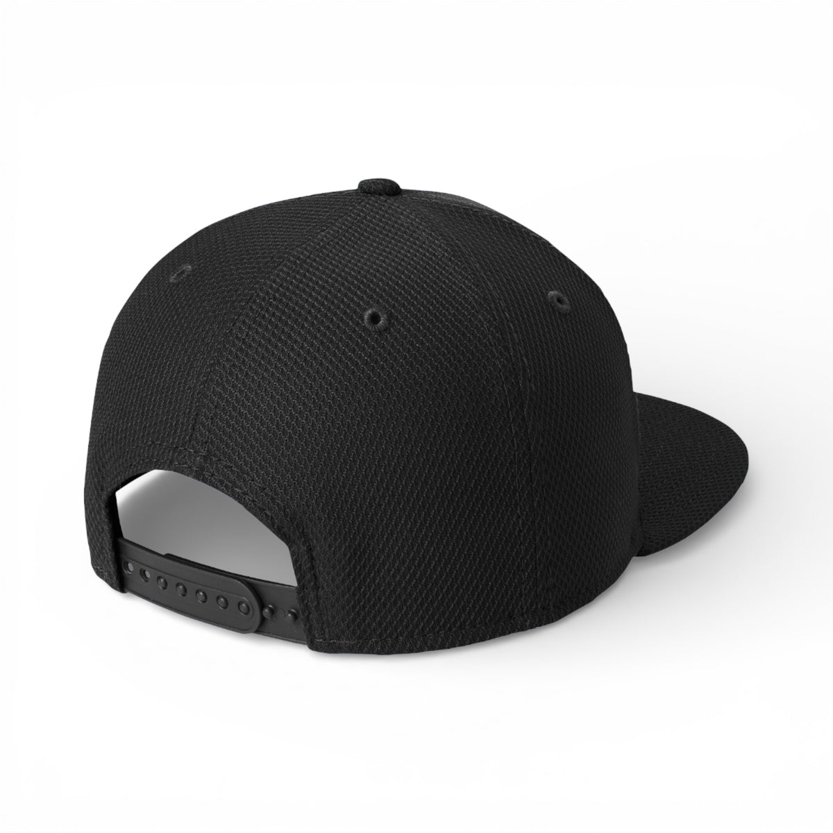 Back view of New Era NE404 custom hat in black