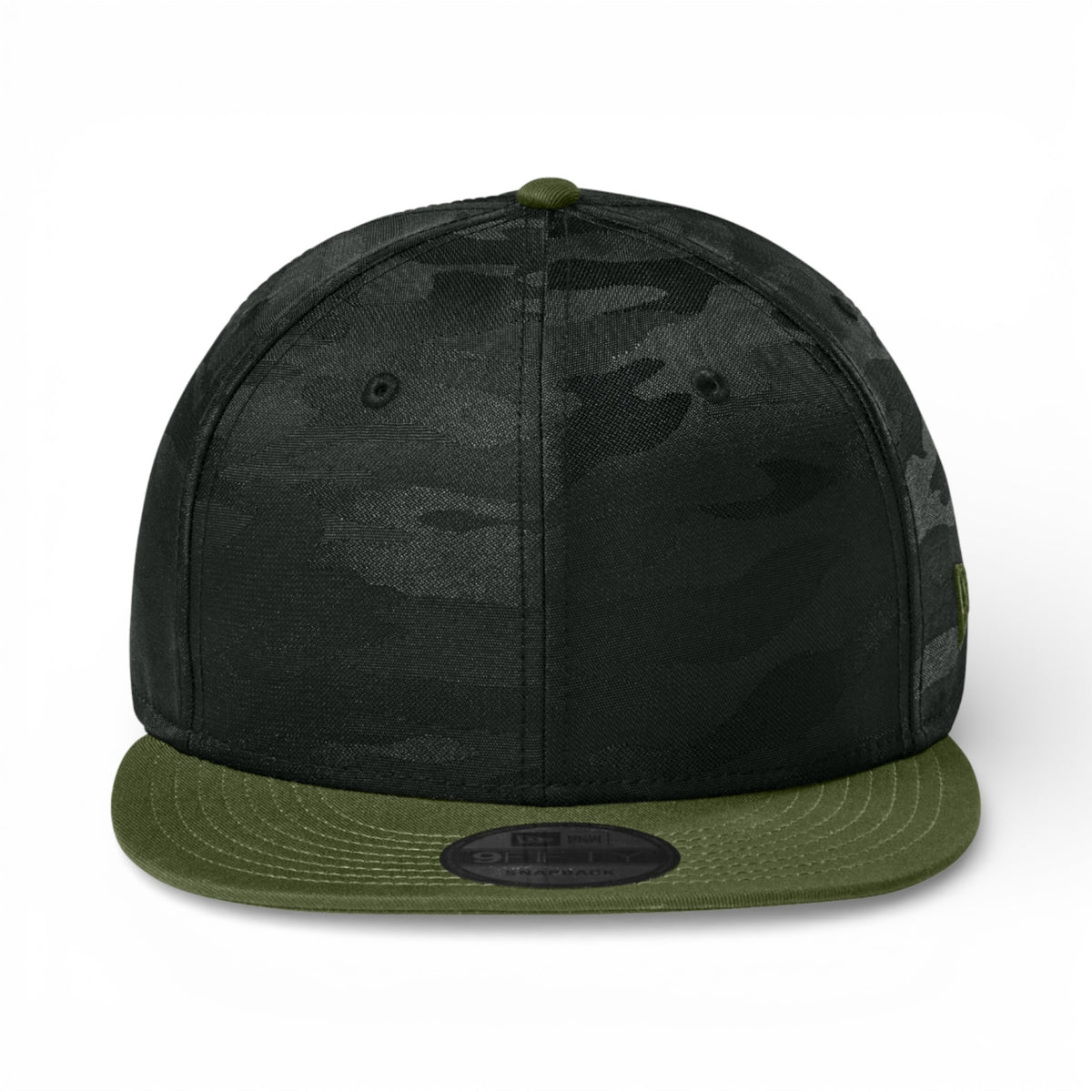 Front view of New Era NE407 custom hat in flag army and black camo