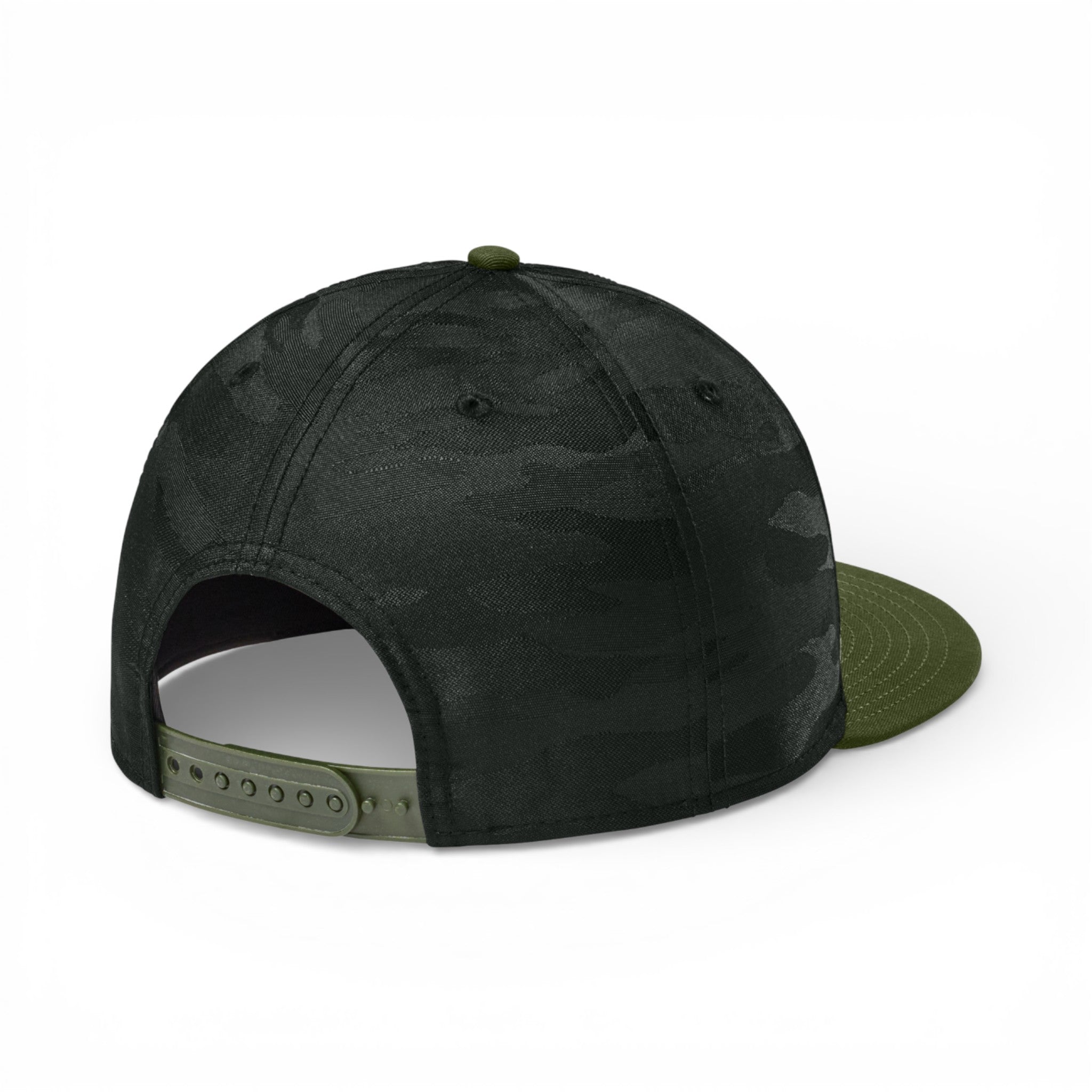 Back view of New Era NE407 custom hat in flag army and black camo