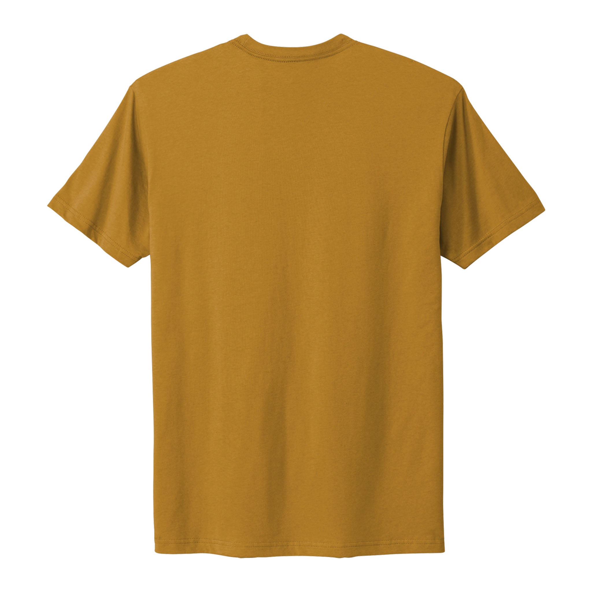 Next Level Apparel 3600 custom short sleeve t-shirt in antique gold, back view