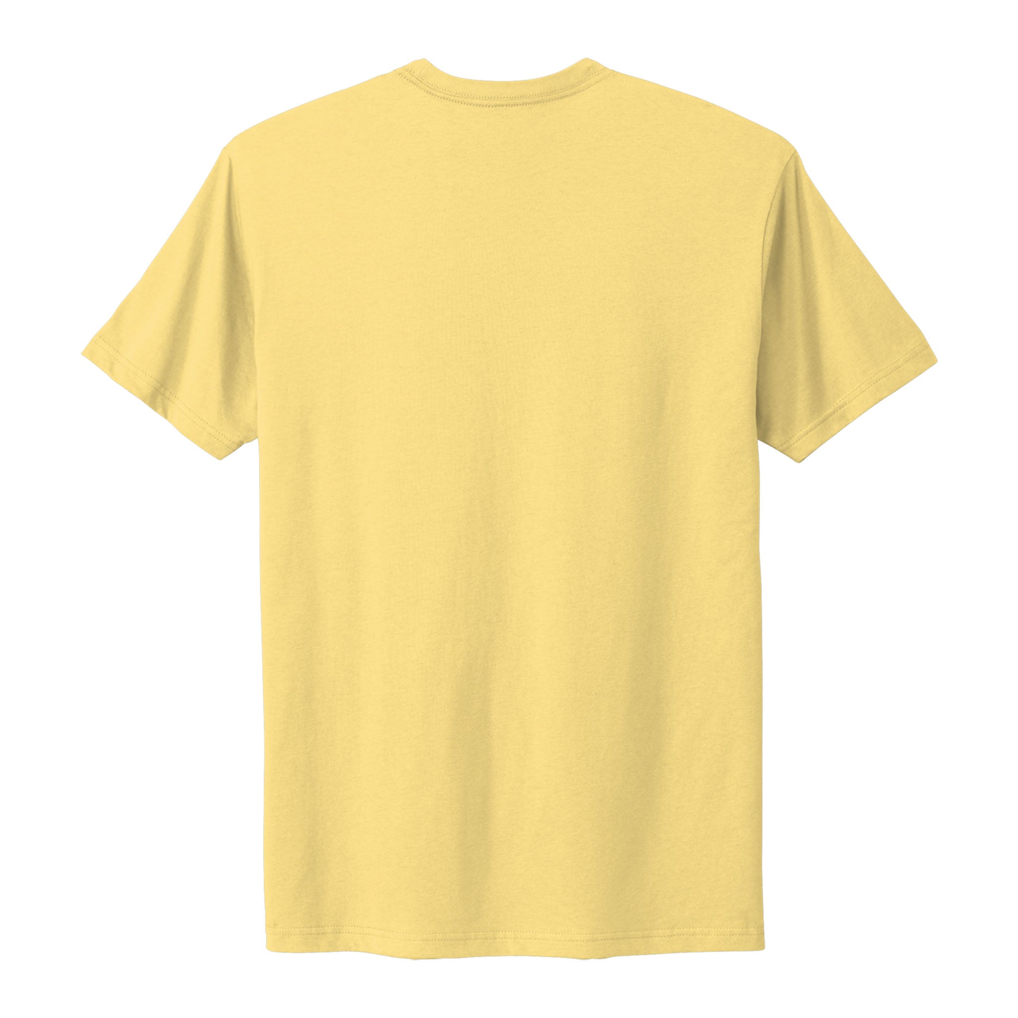 Next Level Apparel 3600 custom short sleeve t-shirt in banana cream, back view