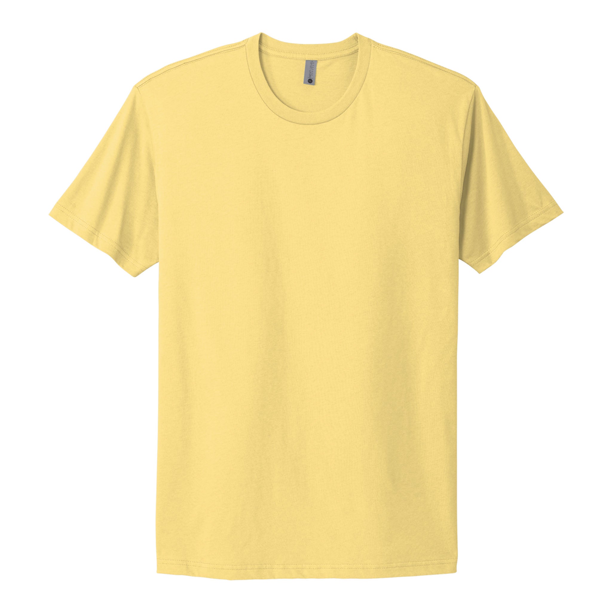 Next Level Apparel 3600 custom short sleeve t-shirt in banana cream, front view