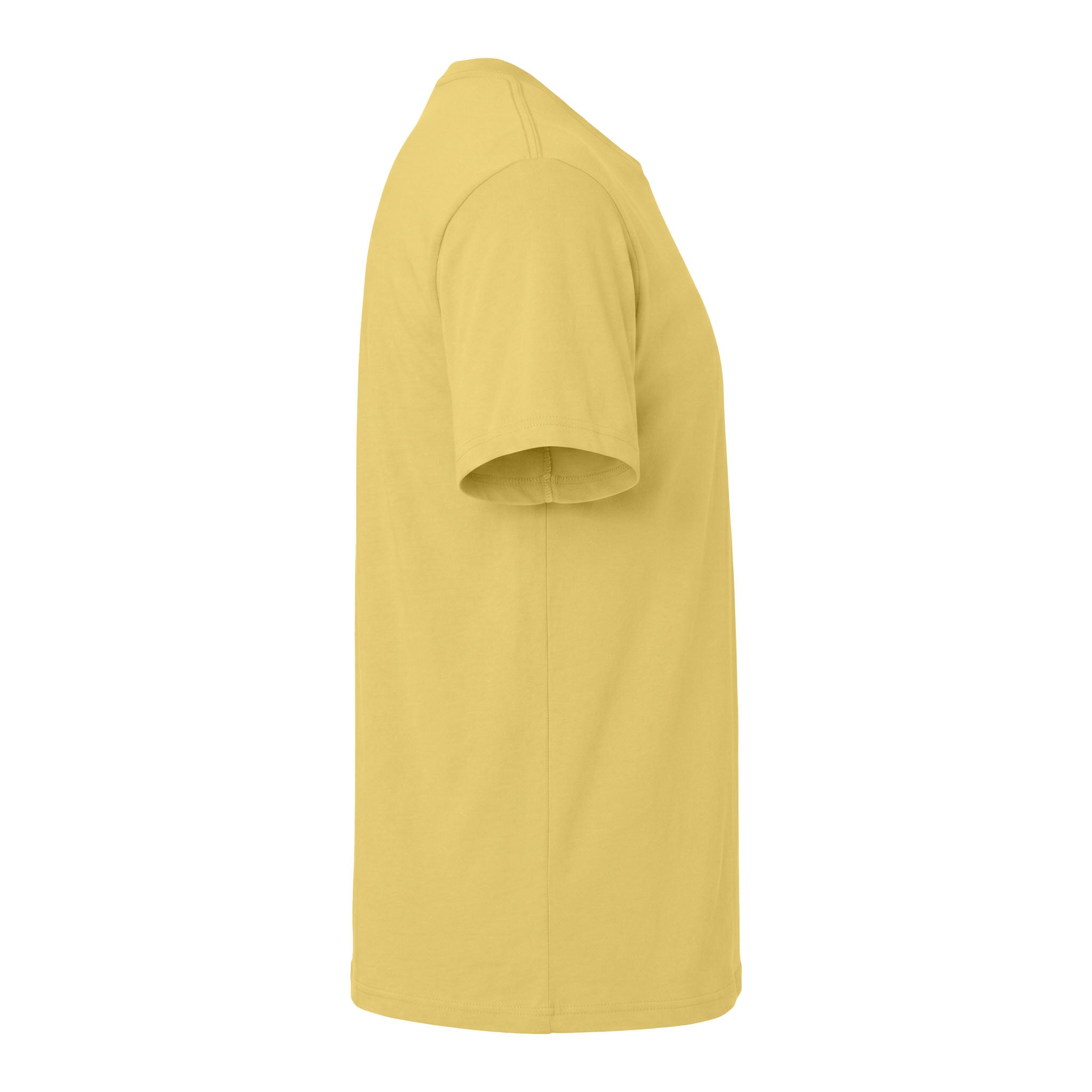 Next Level Apparel 3600 custom short sleeve t-shirt in banana cream, right side view