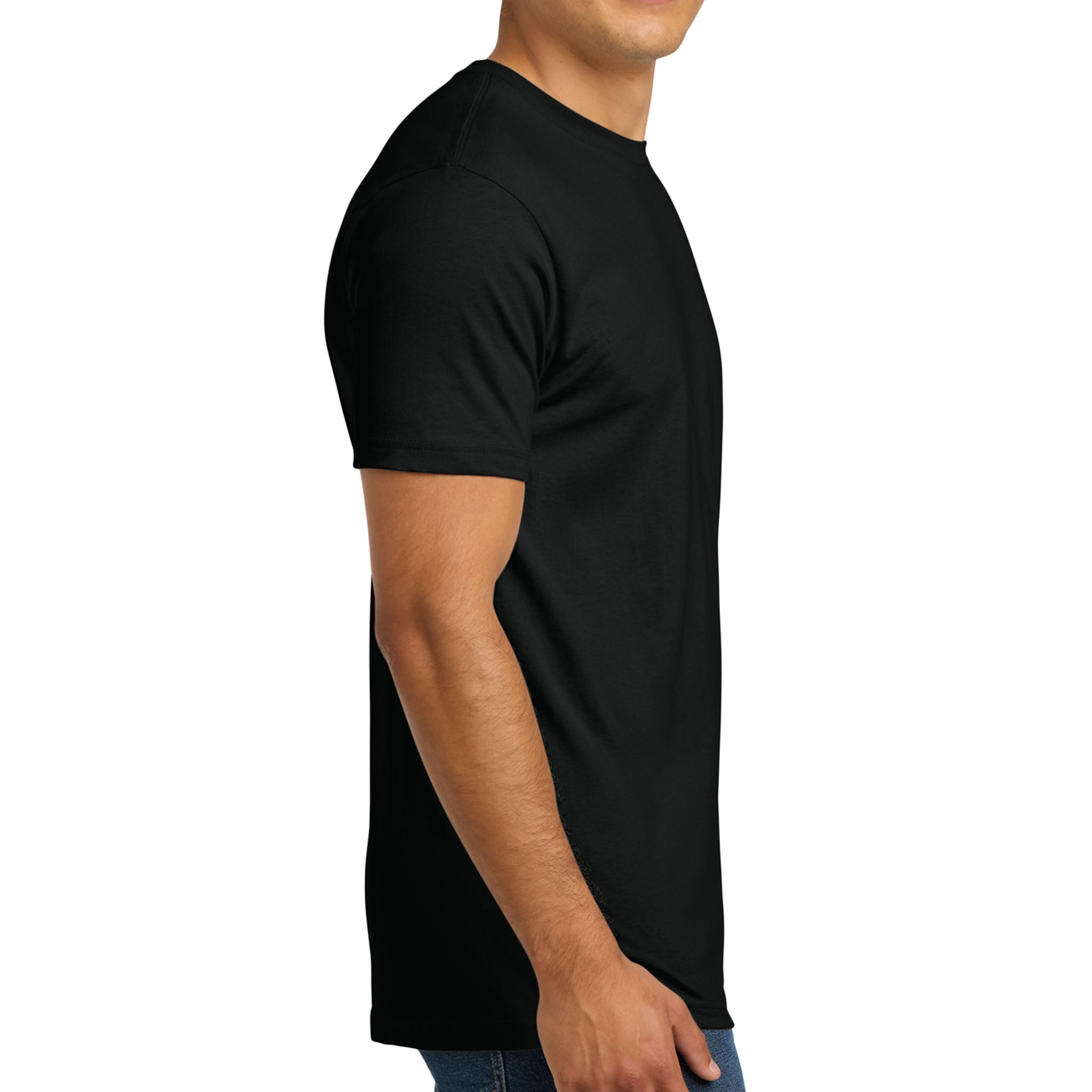 Next Level Apparel 3600 custom short sleeve t-shirt in black, right side view
