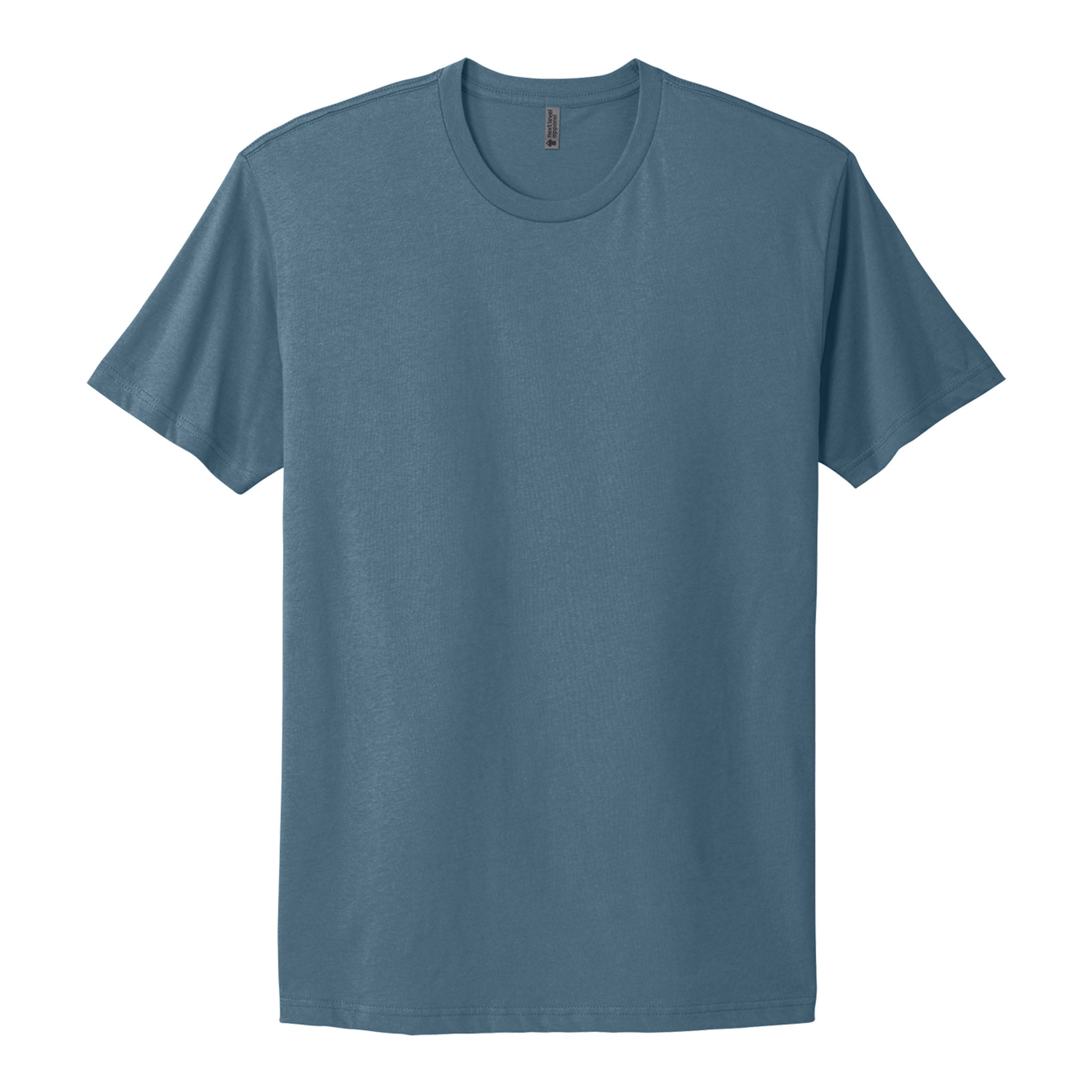 Next Level Apparel 3600 custom short sleeve t-shirt in blue jean, front view