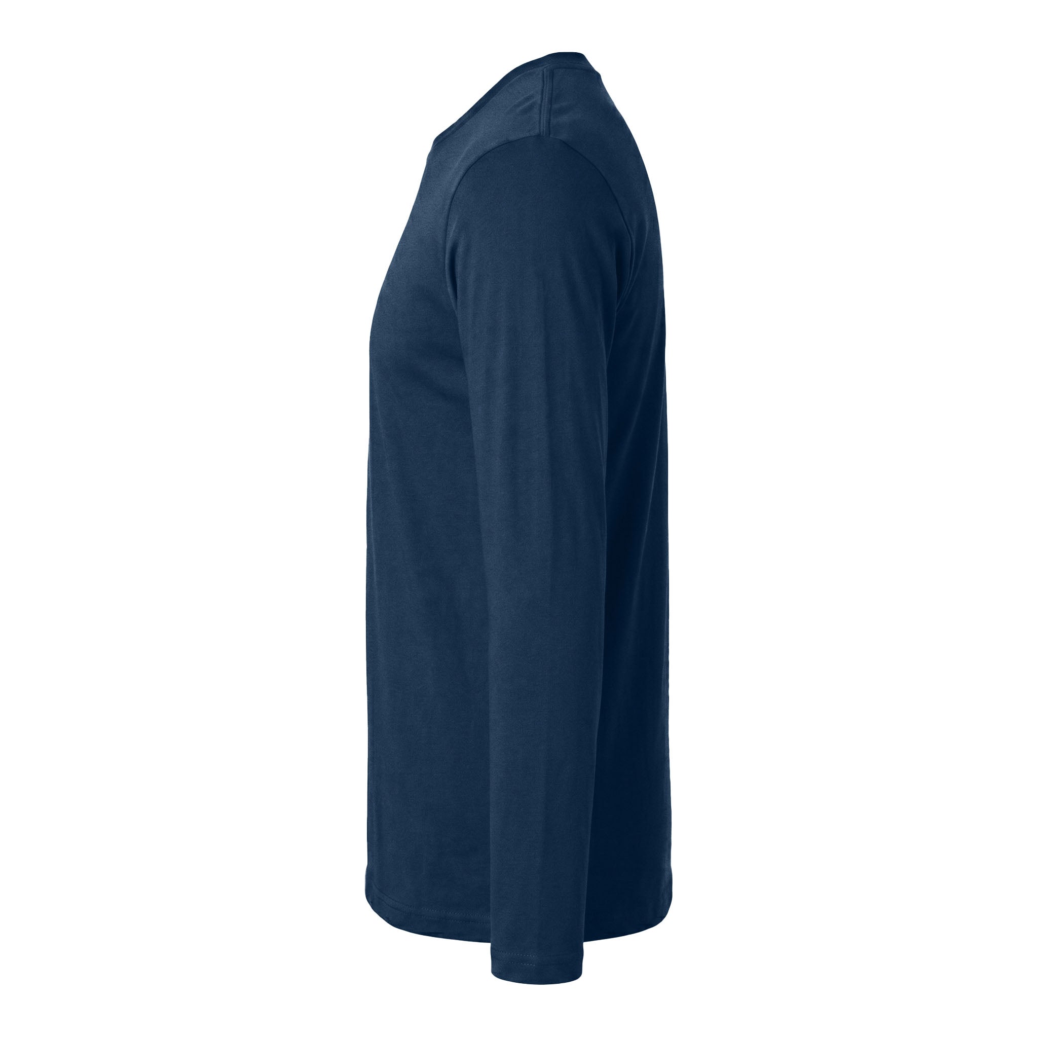 Next Level Apparel 3601 custom long sleeve t-shirt in cool blue, left side view