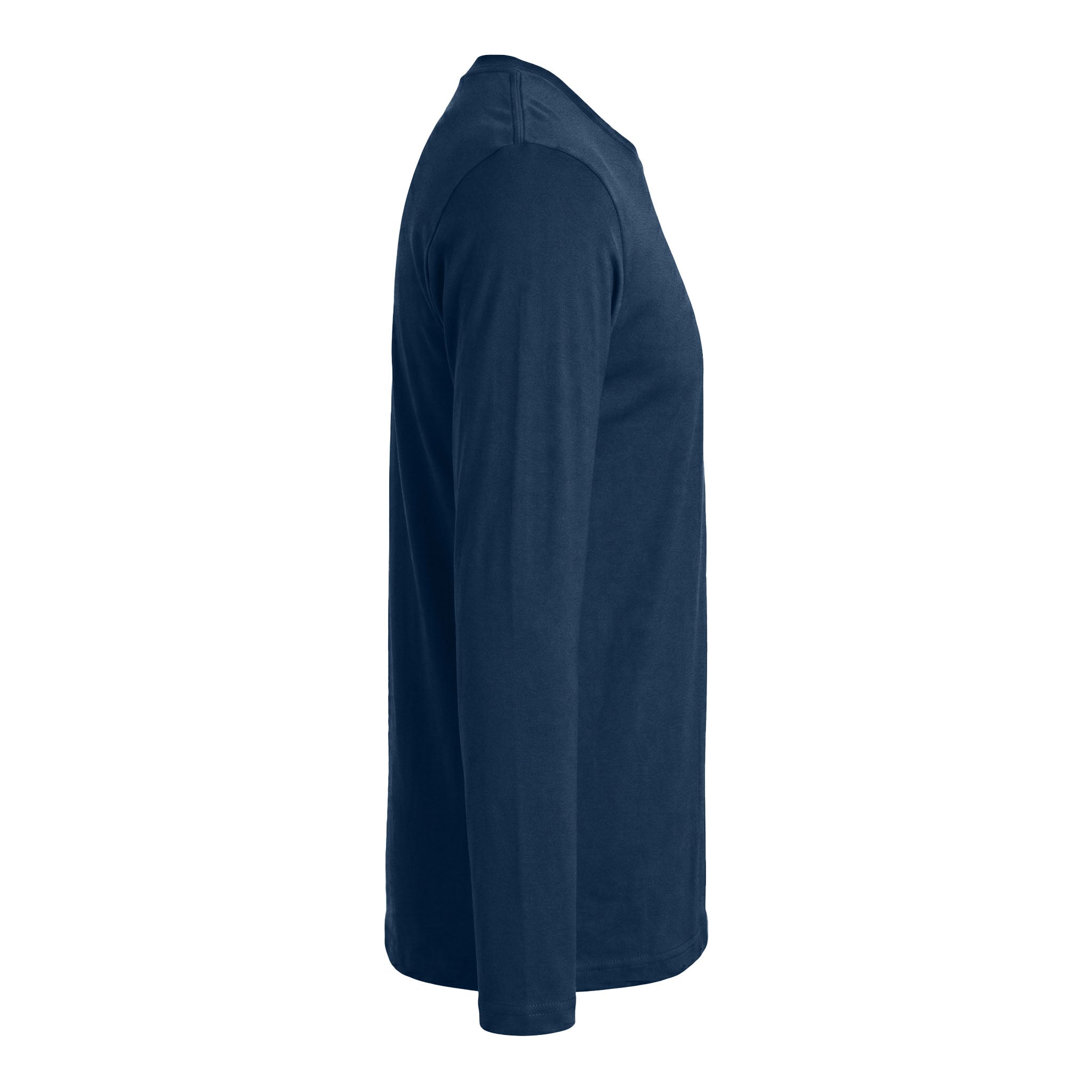 Next Level Apparel 3601 custom long sleeve t-shirt in cool blue, right side view