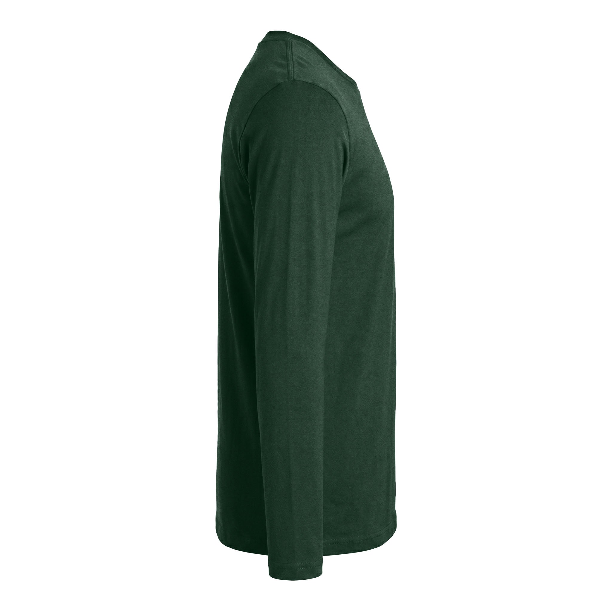Next Level Apparel 3601 custom long sleeve t-shirt in forest green, right side view