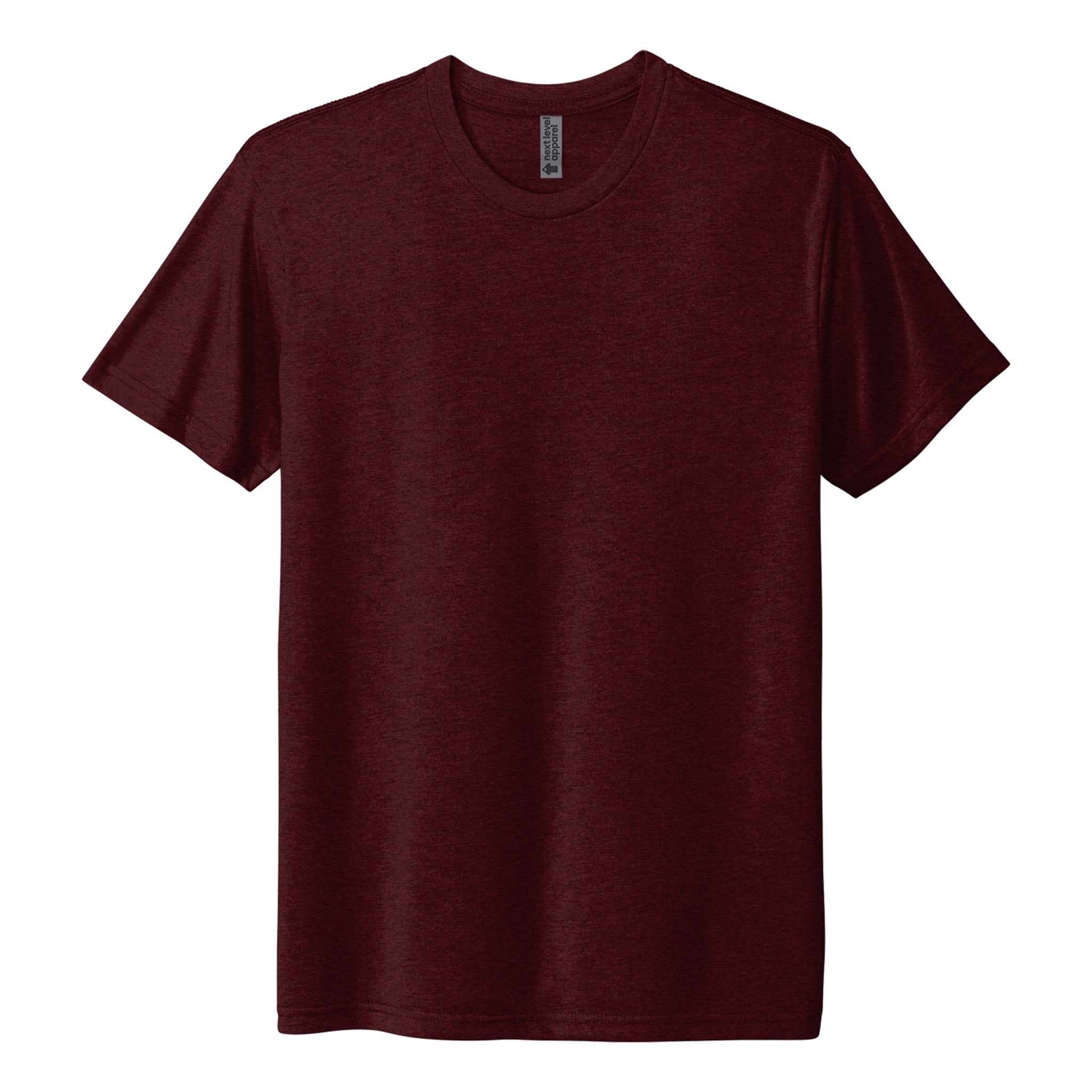 Next Level Apparel 6010 custom short sleeve t-shirt in cardinal black, front view