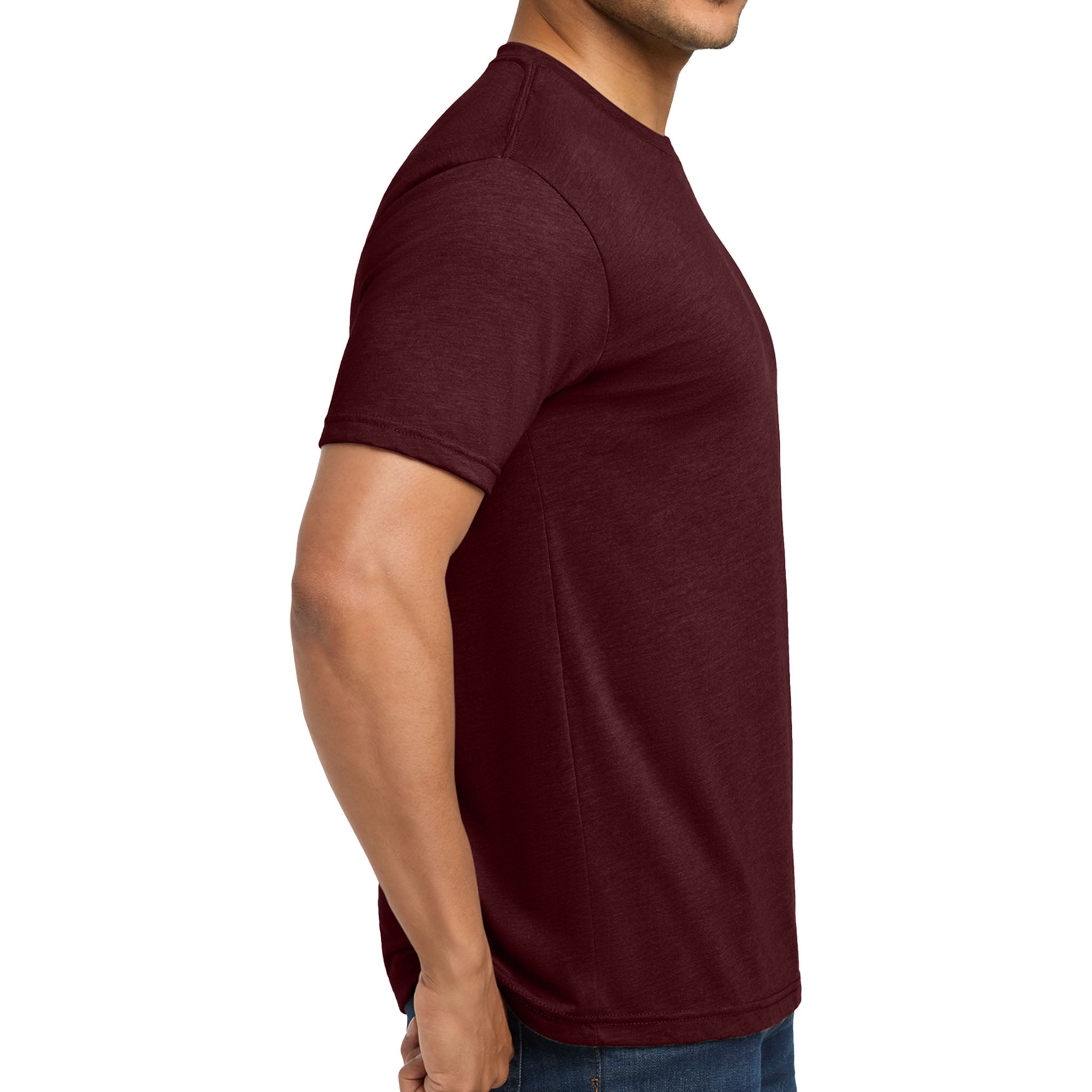 Next Level Apparel 6010 custom short sleeve t-shirt in cardinal black, right side view