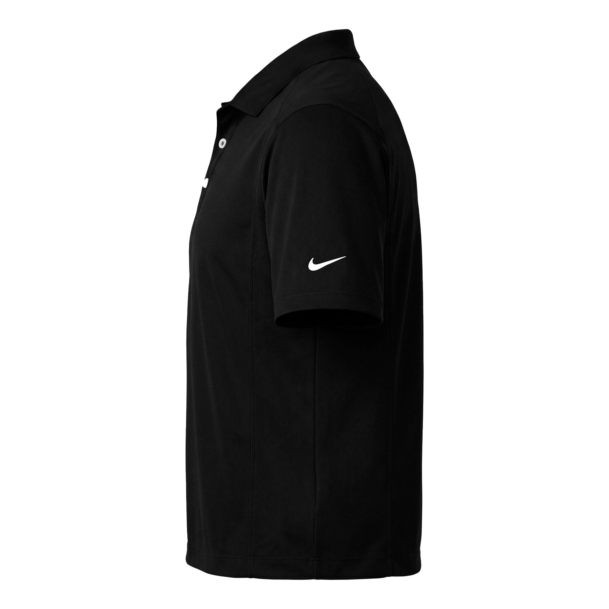 Nike 267020 custom polo in black, left side view
