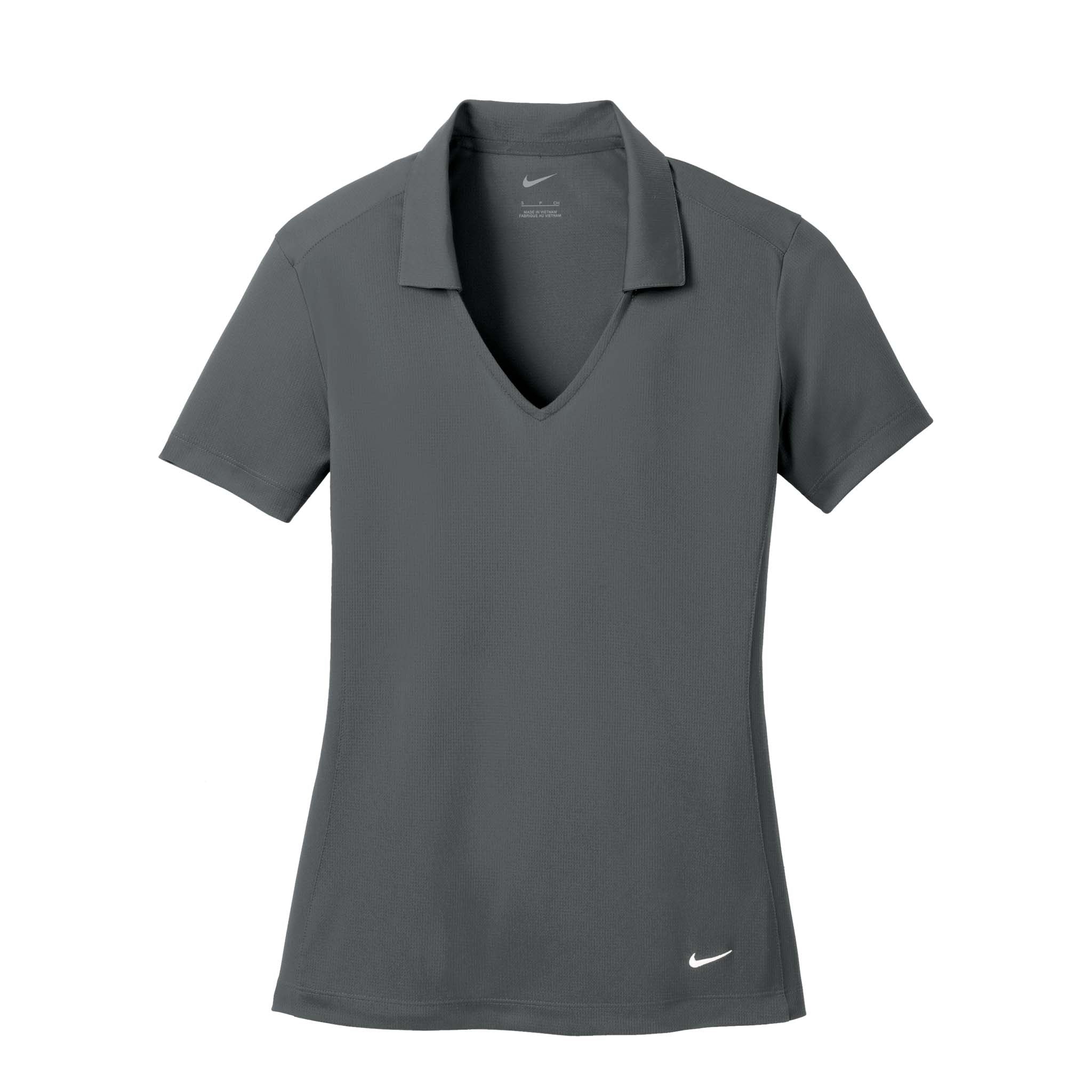 Nike 637165 custom polo in anthracite, front view