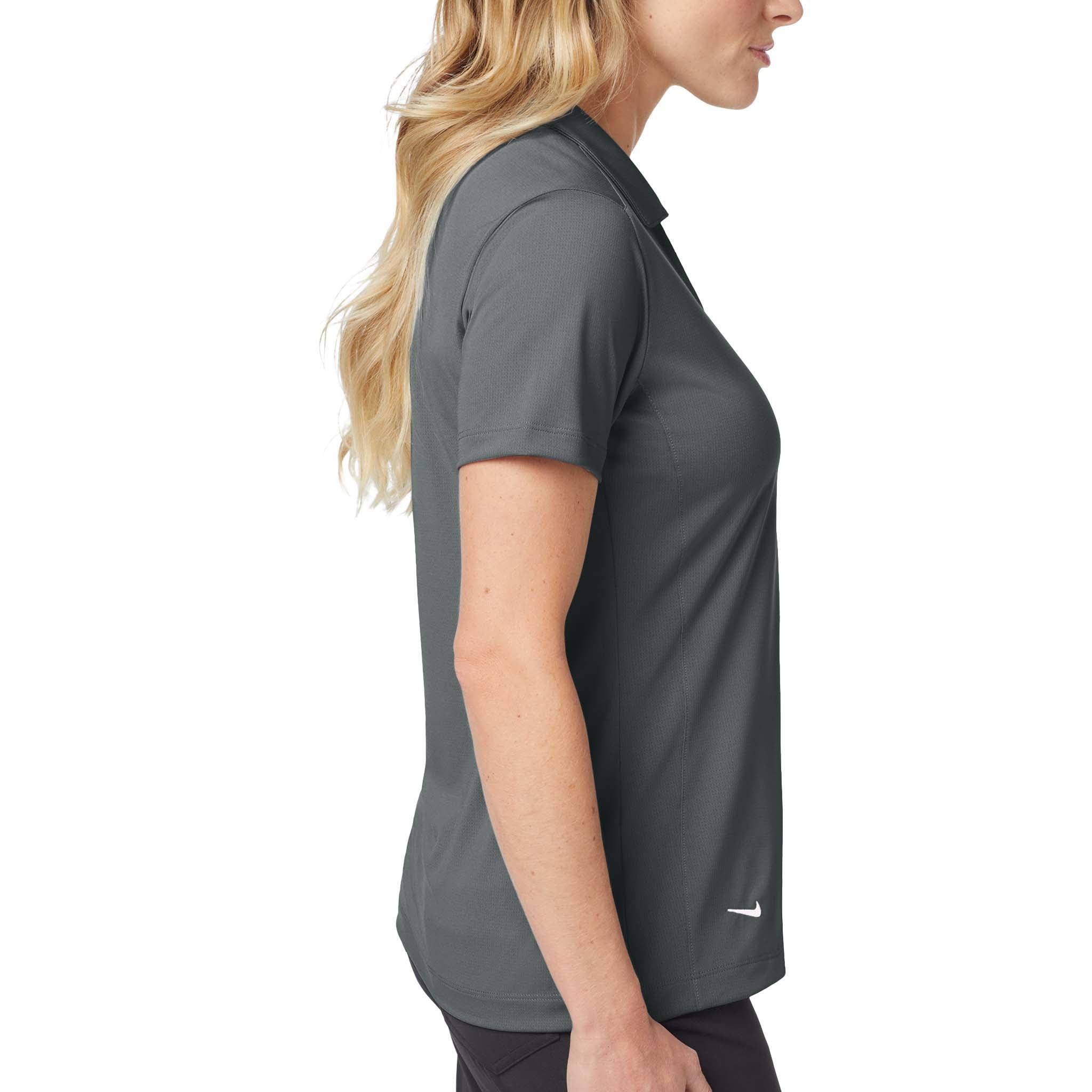 Nike 637165 custom polo in anthracite, right side view