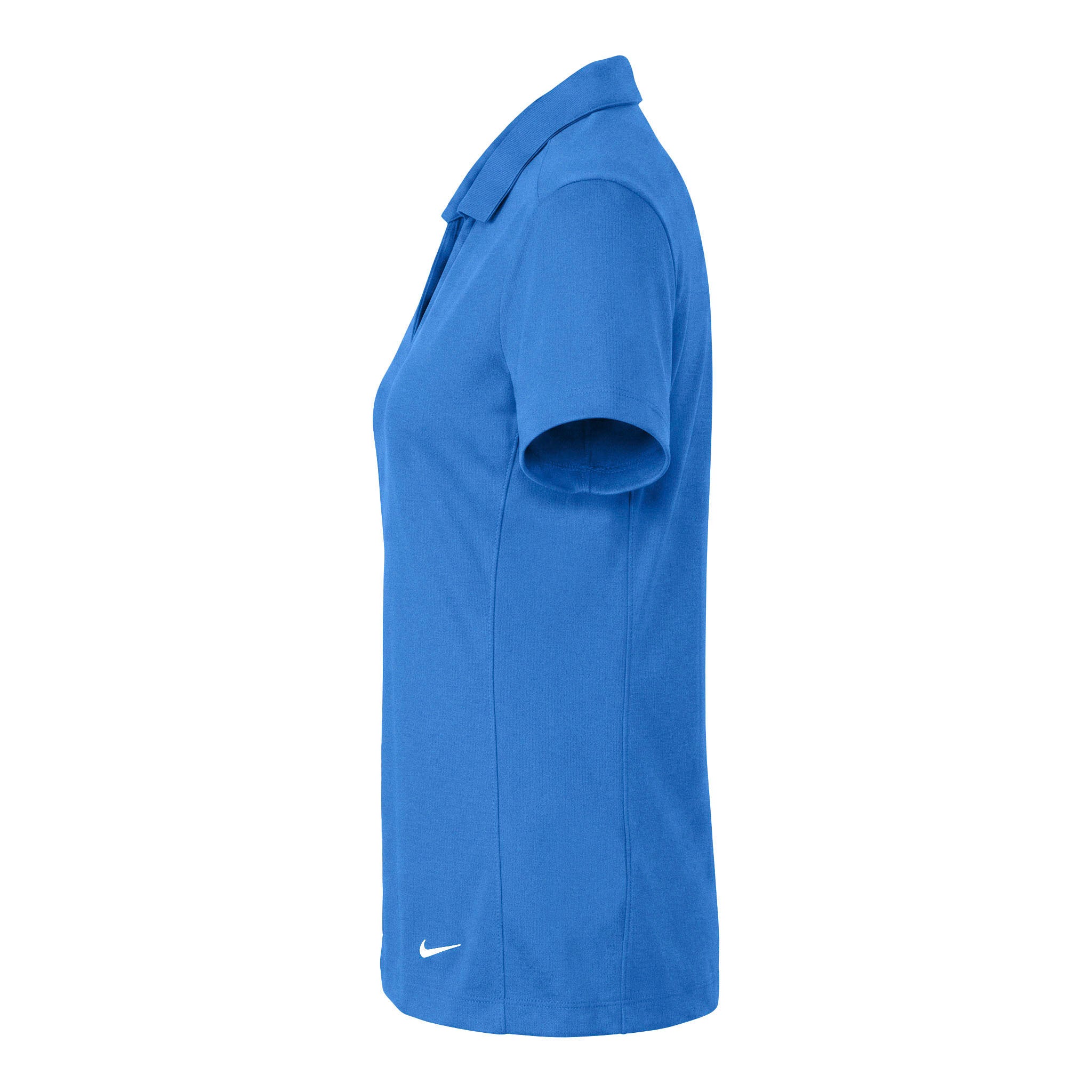 Nike 637165 custom polo in brisk blue, left side view