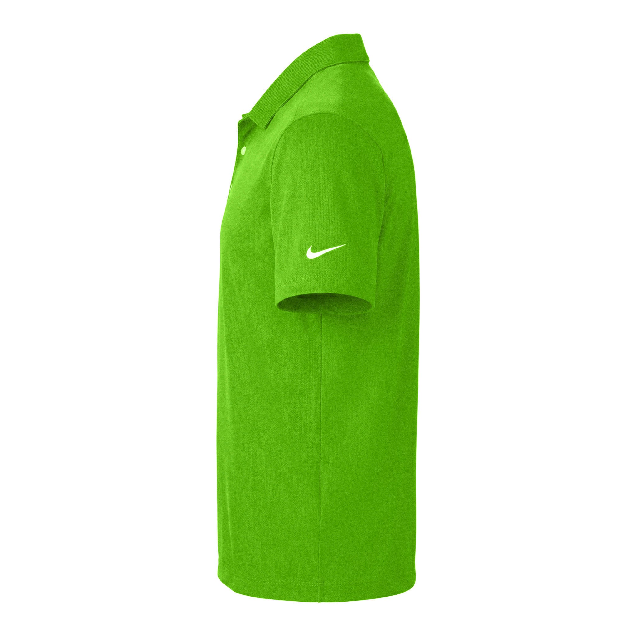 Nike 637167 custom polo in action green, left side view