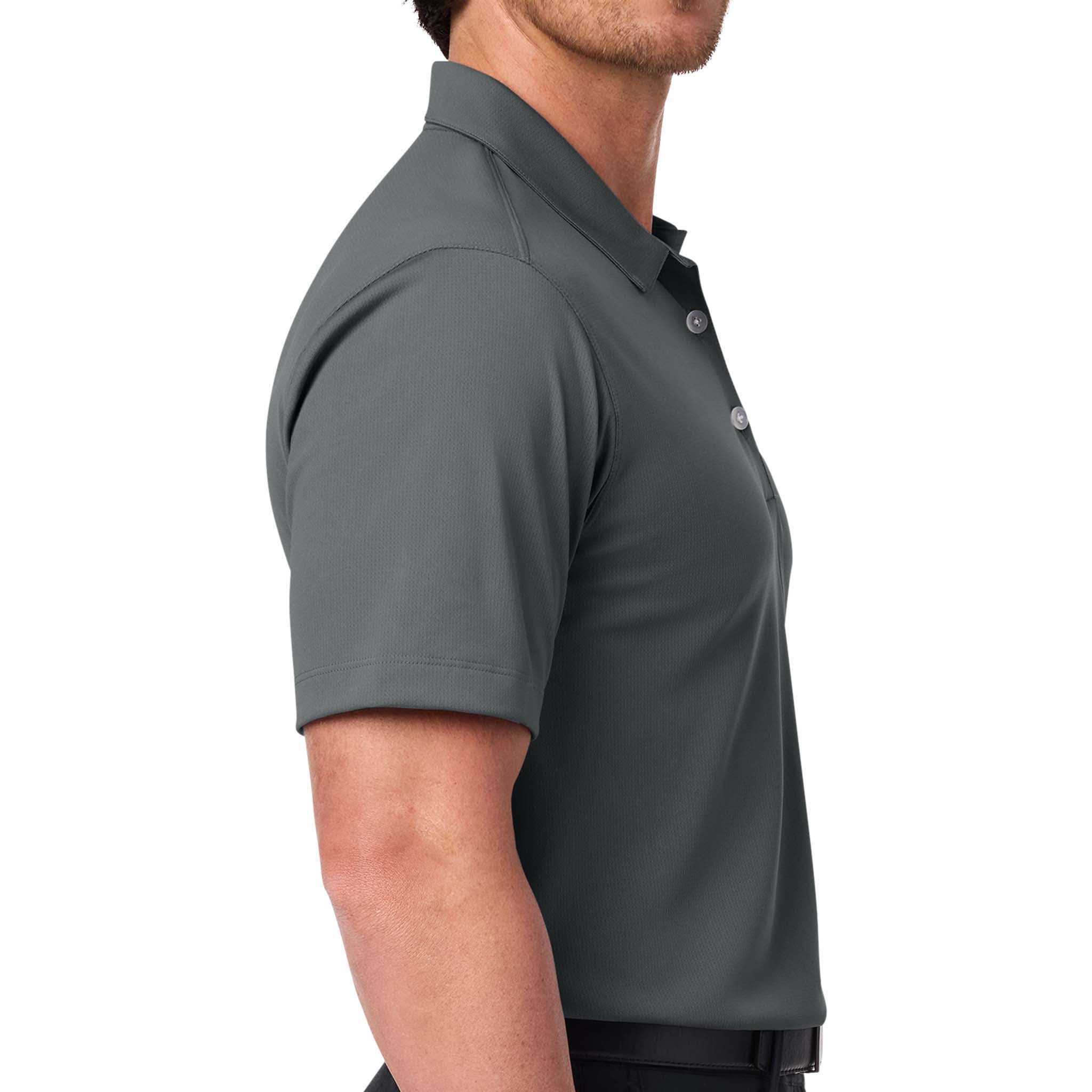 Nike 637167 custom polo in anthracite, right side view