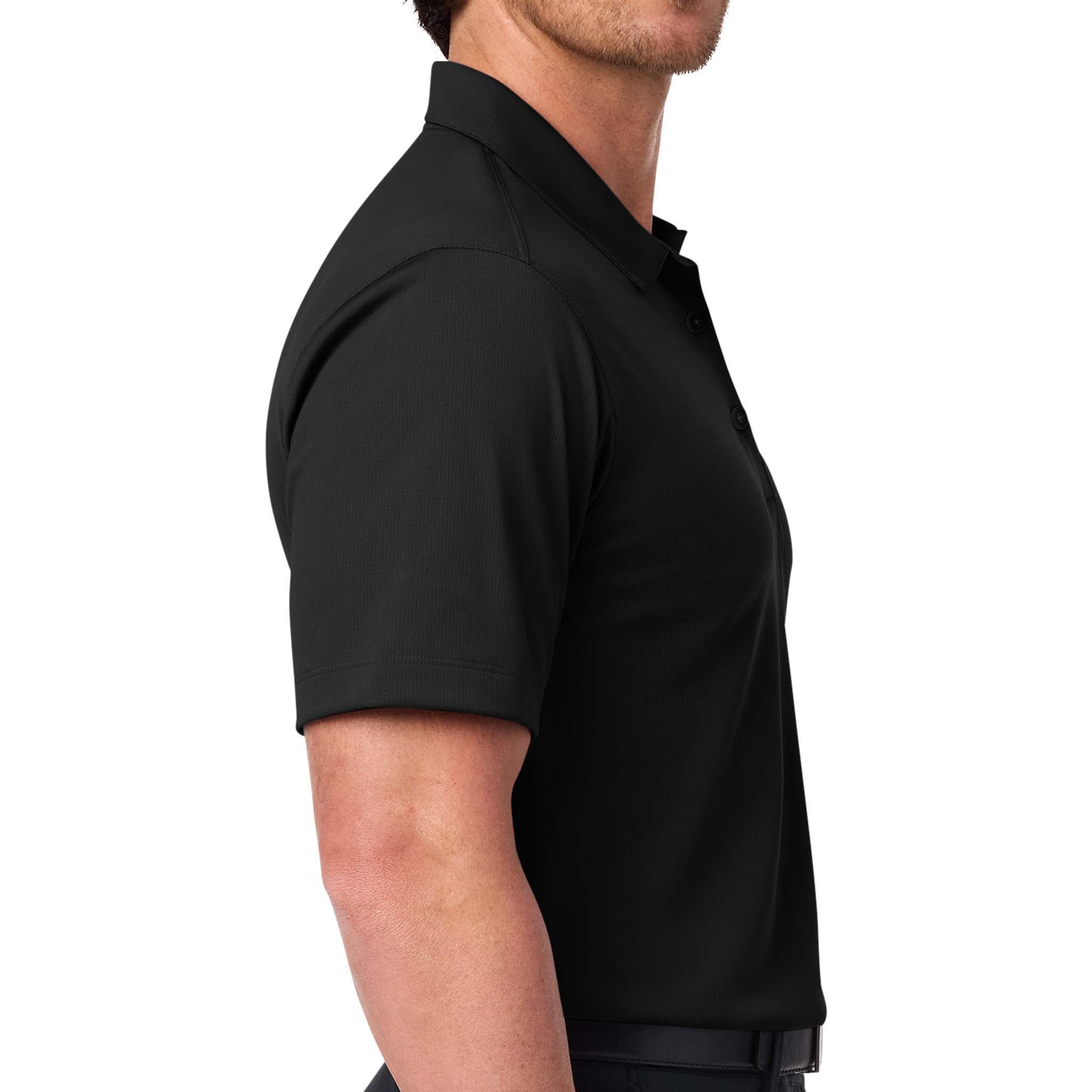 Nike 637167 custom polo in black, right side view