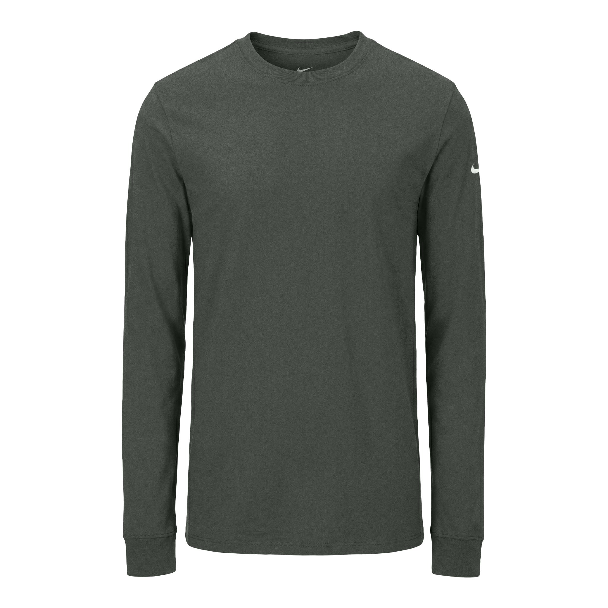 Nike NKBQ5230 custom long sleeve t-shirt in anthracite, front view