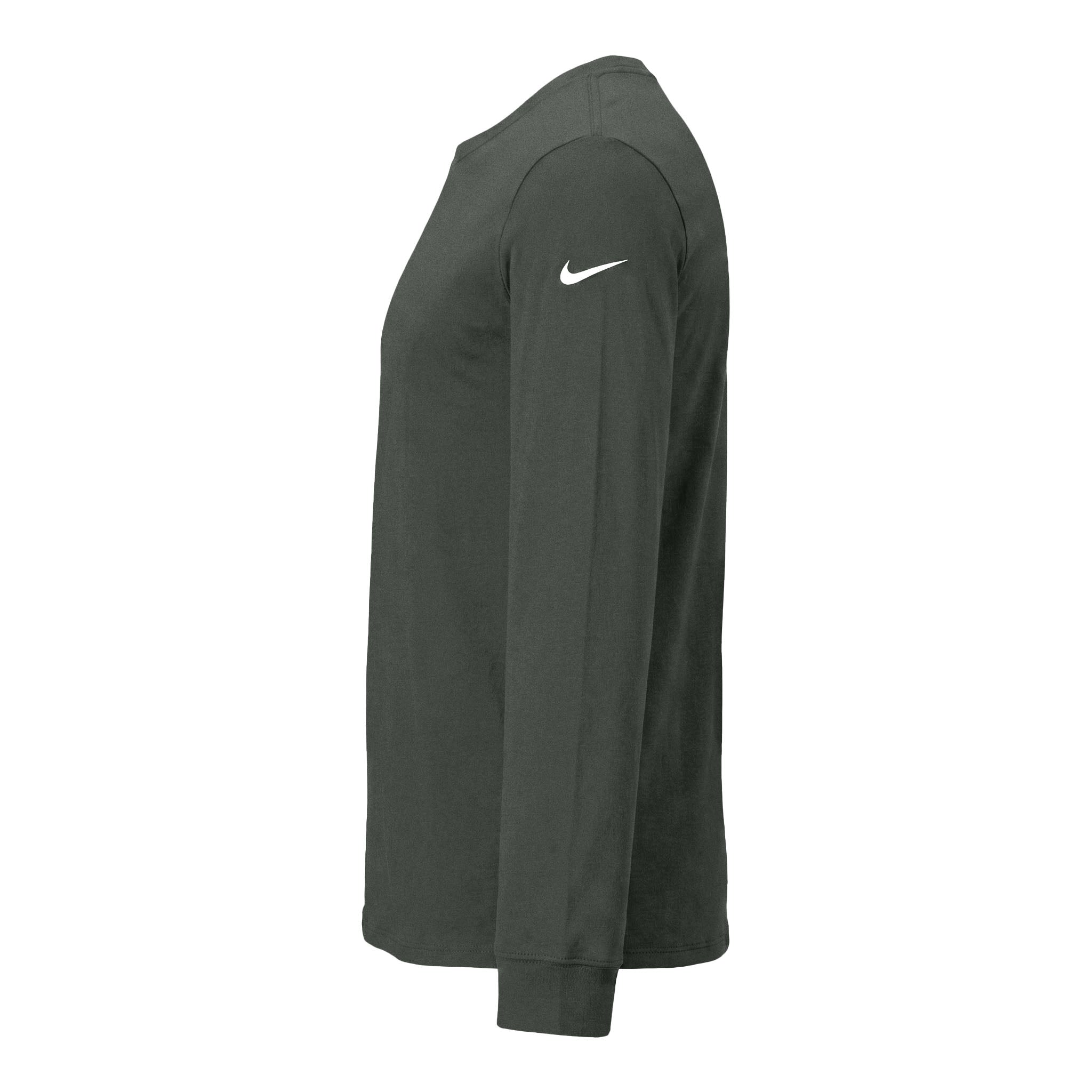 Nike NKBQ5230 custom long sleeve t-shirt in anthracite, left side view