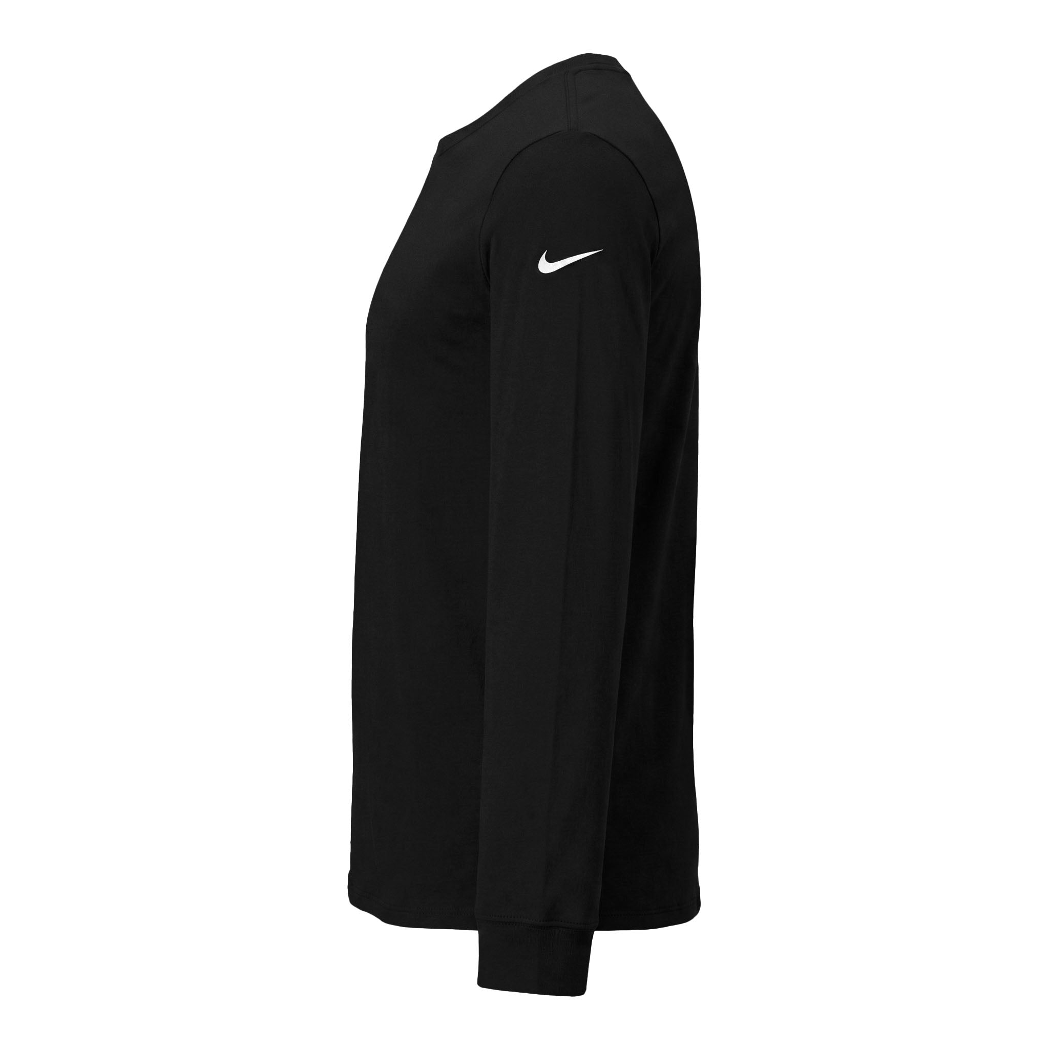 Nike NKBQ5230 custom long sleeve t-shirt in black, left side view