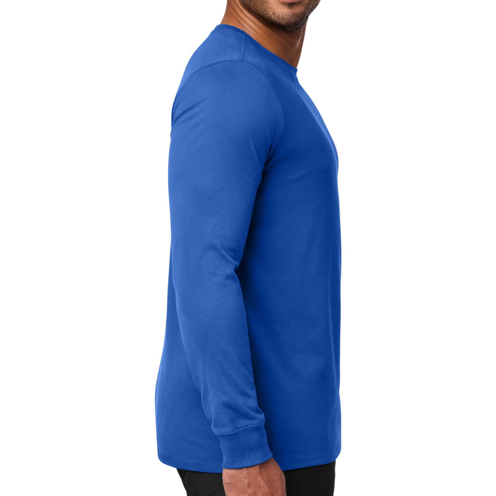 Nike NKBQ5230 custom long sleeve t-shirt in rush blue, right side view