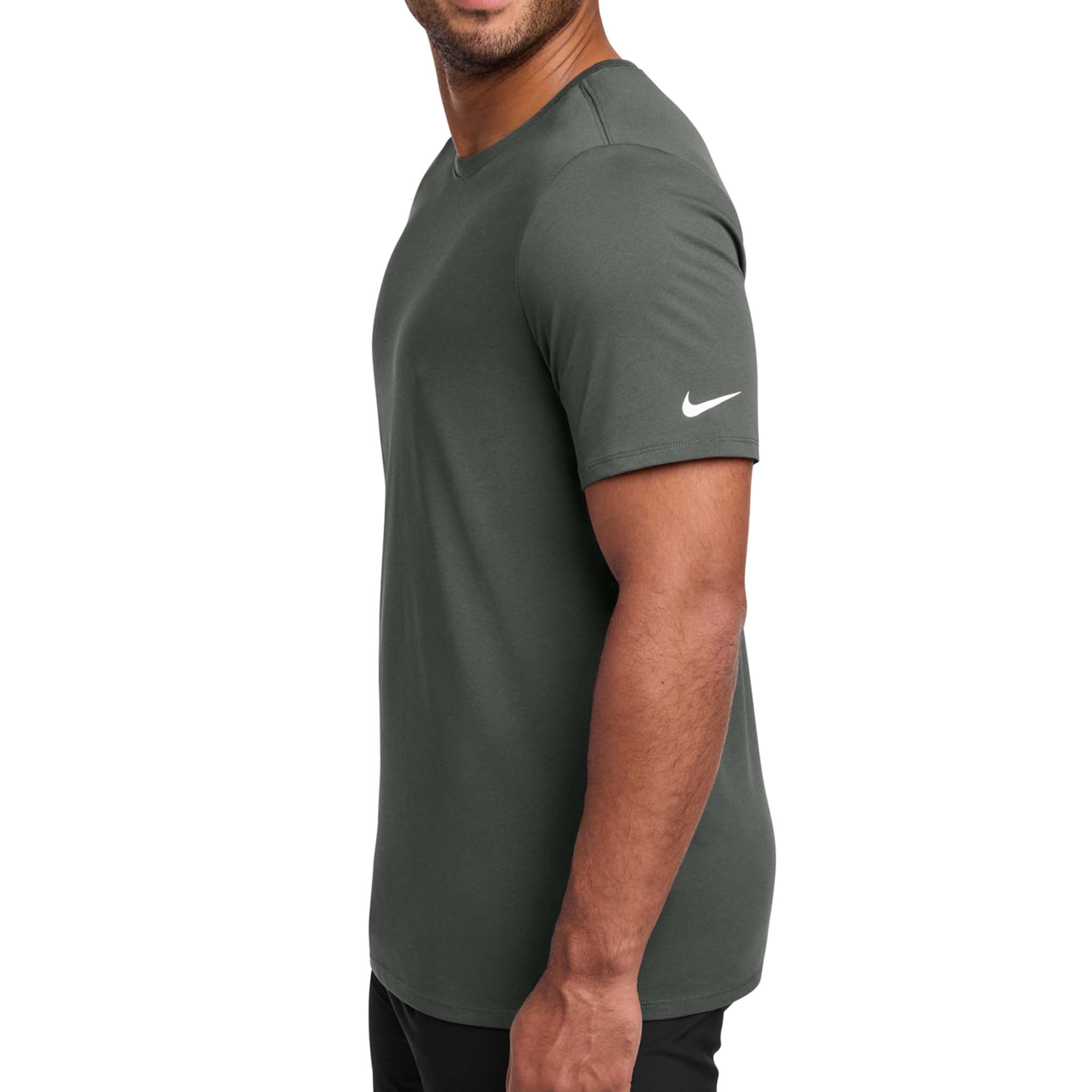 Nike NKBQ5231 custom short sleeve t-shirt in anthracite, left side view