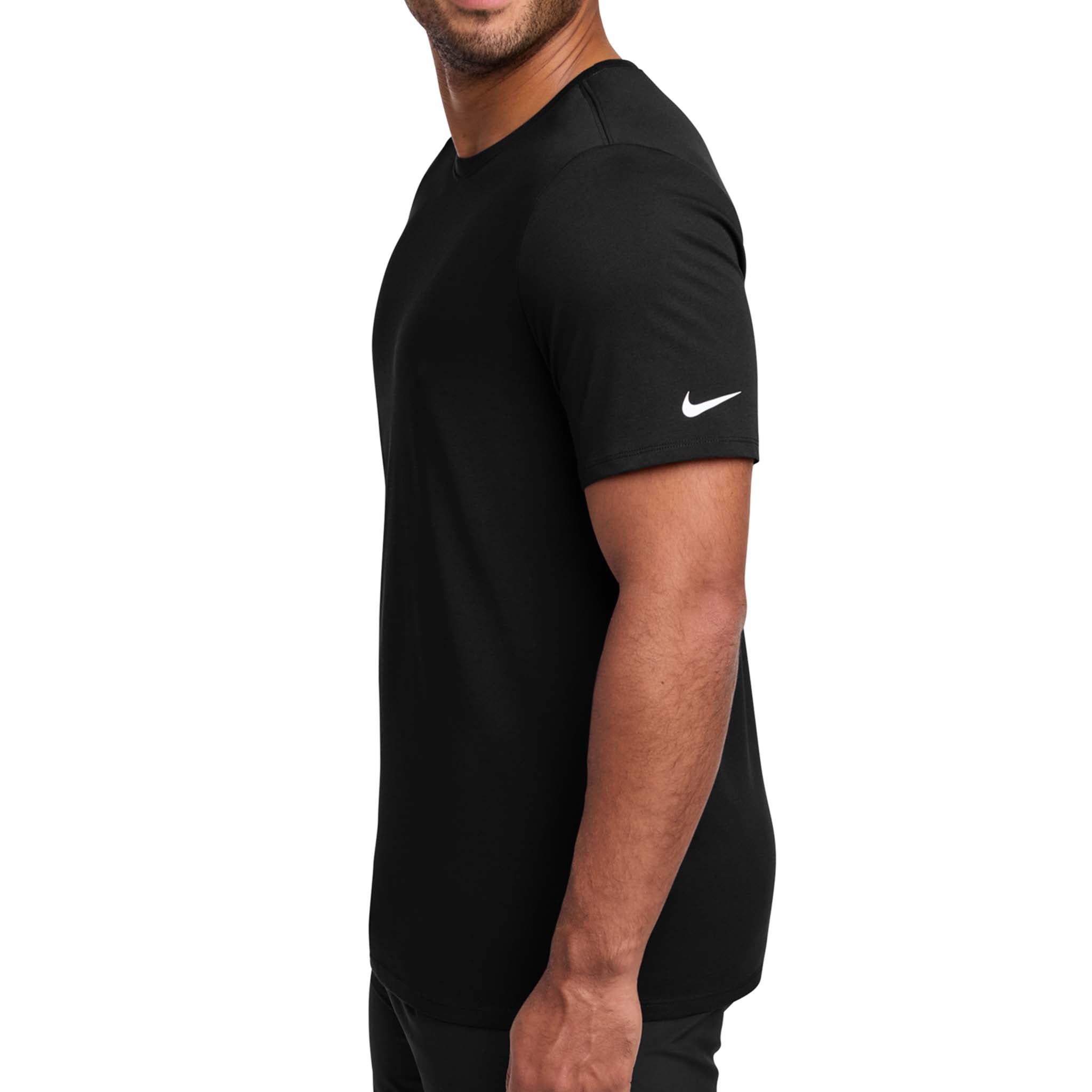 Nike NKBQ5231 custom short sleeve t-shirt in black, left side view