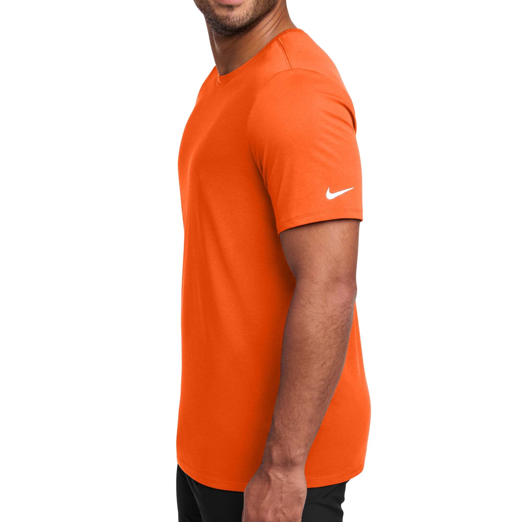 Nike NKBQ5231 custom short sleeve t-shirt in brilliant orange, left side view