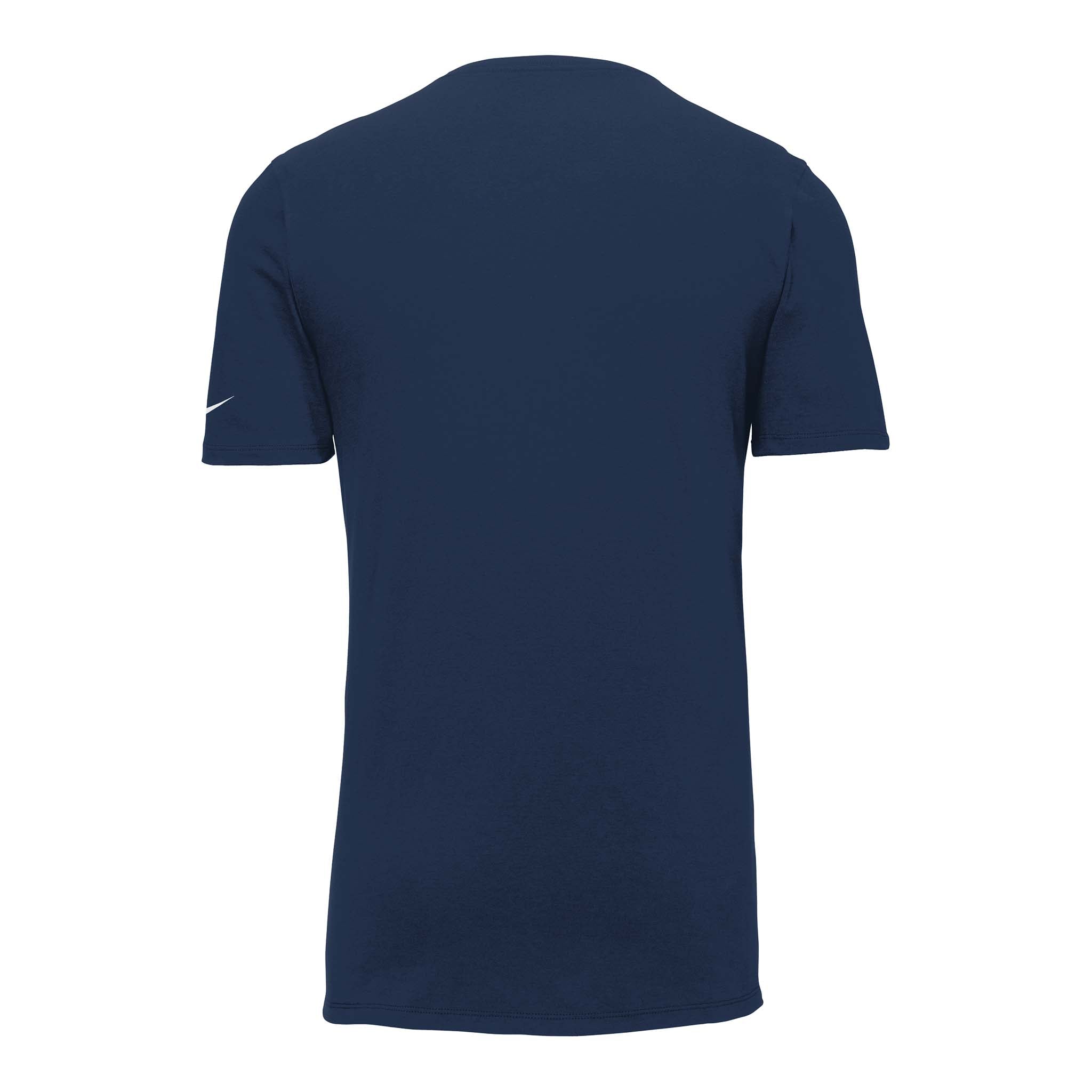 Nike NKBQ5231 custom short sleeve t-shirt in college navy, back view