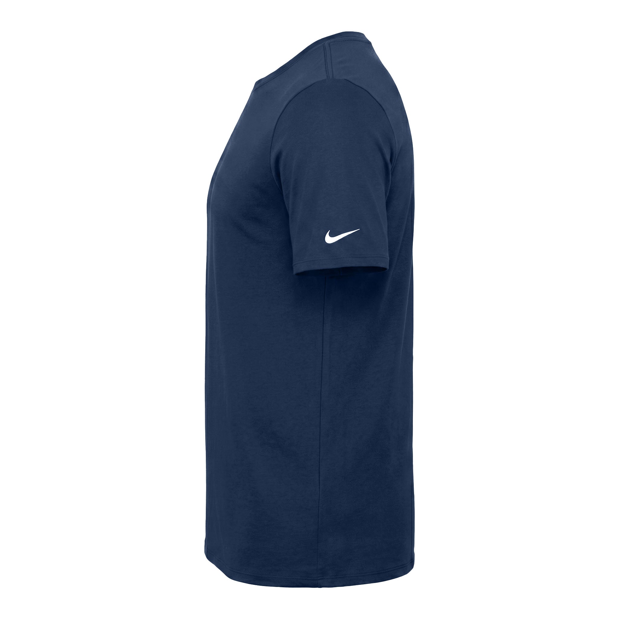 Nike NKBQ5231 custom short sleeve t-shirt in college navy, left side view